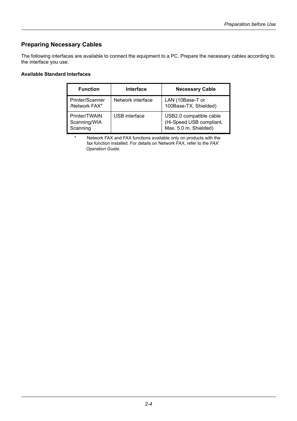 Preparing necessary cables | TA Triumph-Adler DC 6140L User Manual | Page 38 / 446