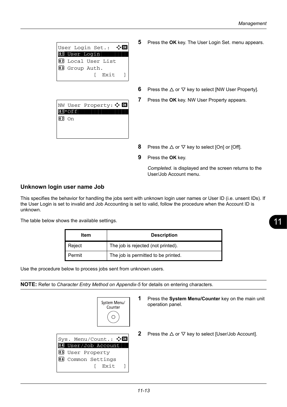 Unknown login user name job | TA Triumph-Adler DC 6140L User Manual | Page 387 / 446