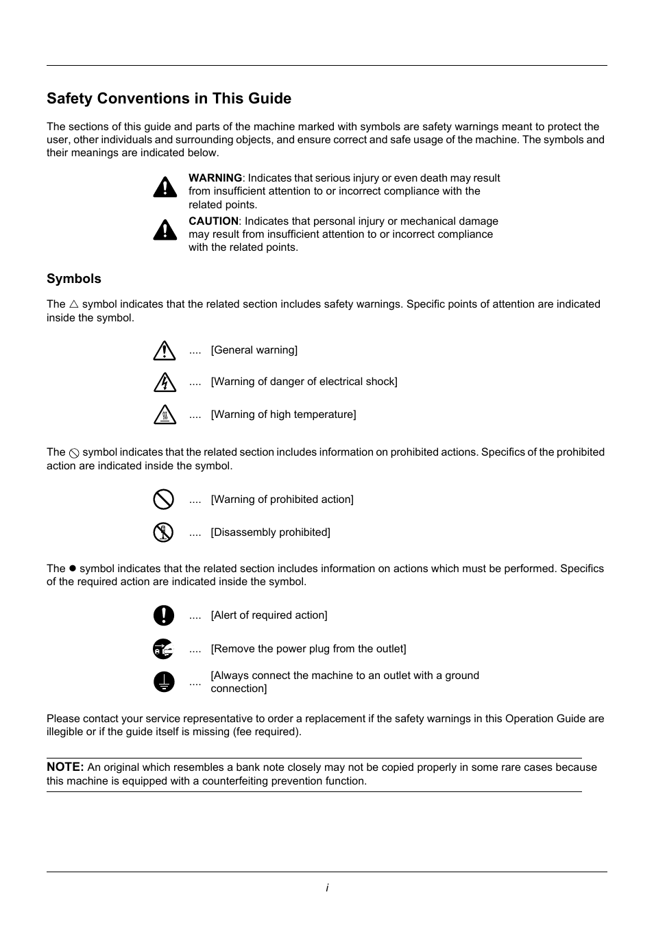 Safety conventions in this guide | TA Triumph-Adler DC 6140L User Manual | Page 4 / 446