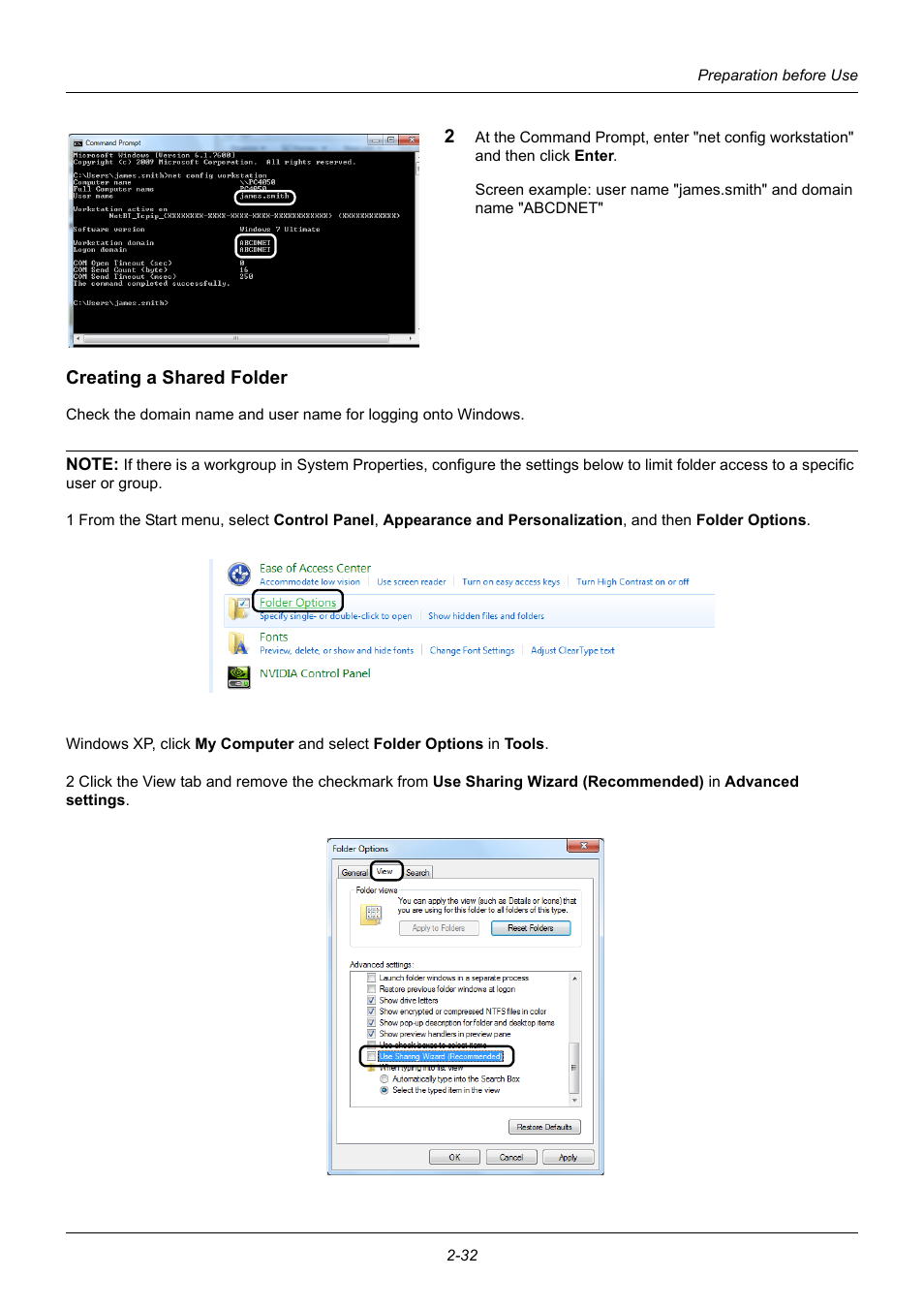 Creating a shared folder | TA Triumph-Adler DC 6140L User Manual | Page 66 / 446