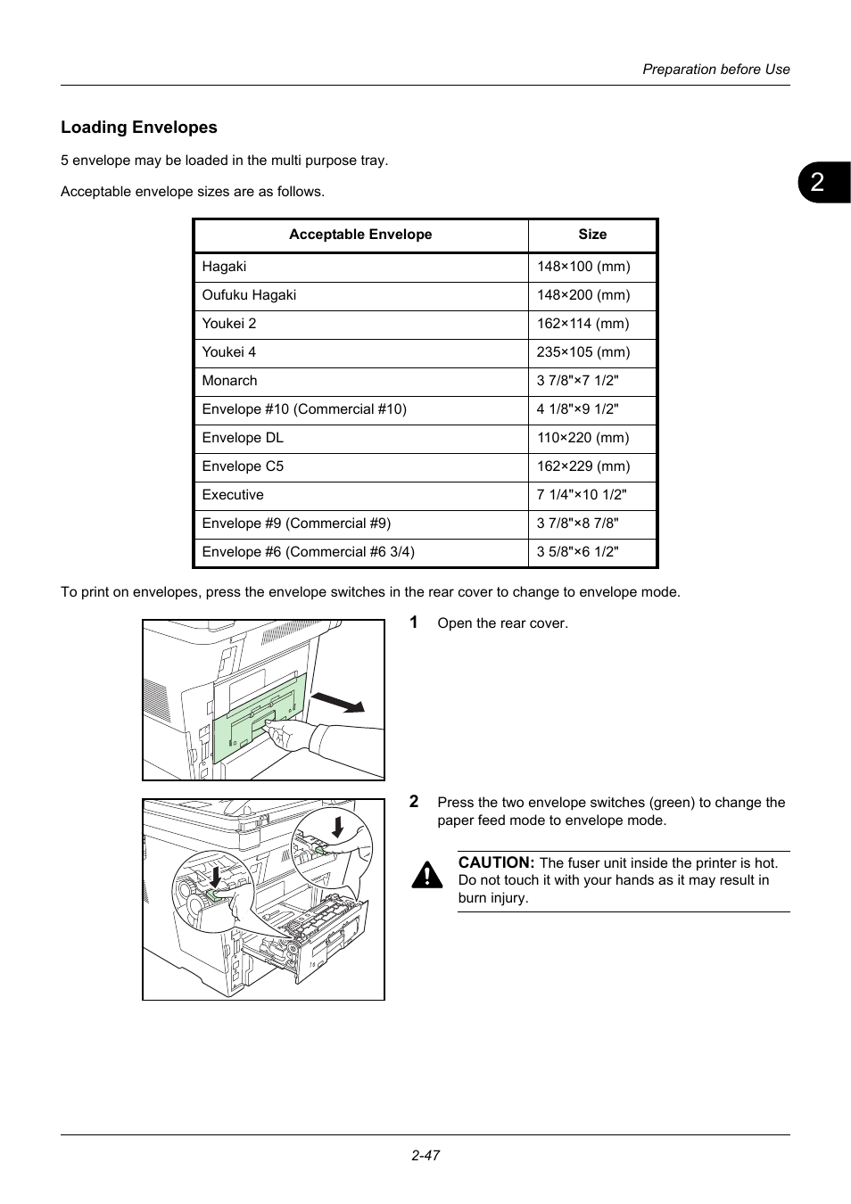 Loading envelopes | TA Triumph-Adler DC 6140L User Manual | Page 81 / 446