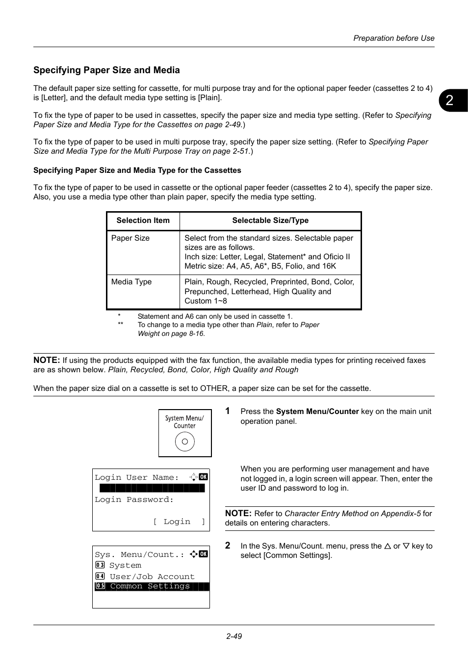 Specifying paper size and media | TA Triumph-Adler DC 6140L User Manual | Page 83 / 446