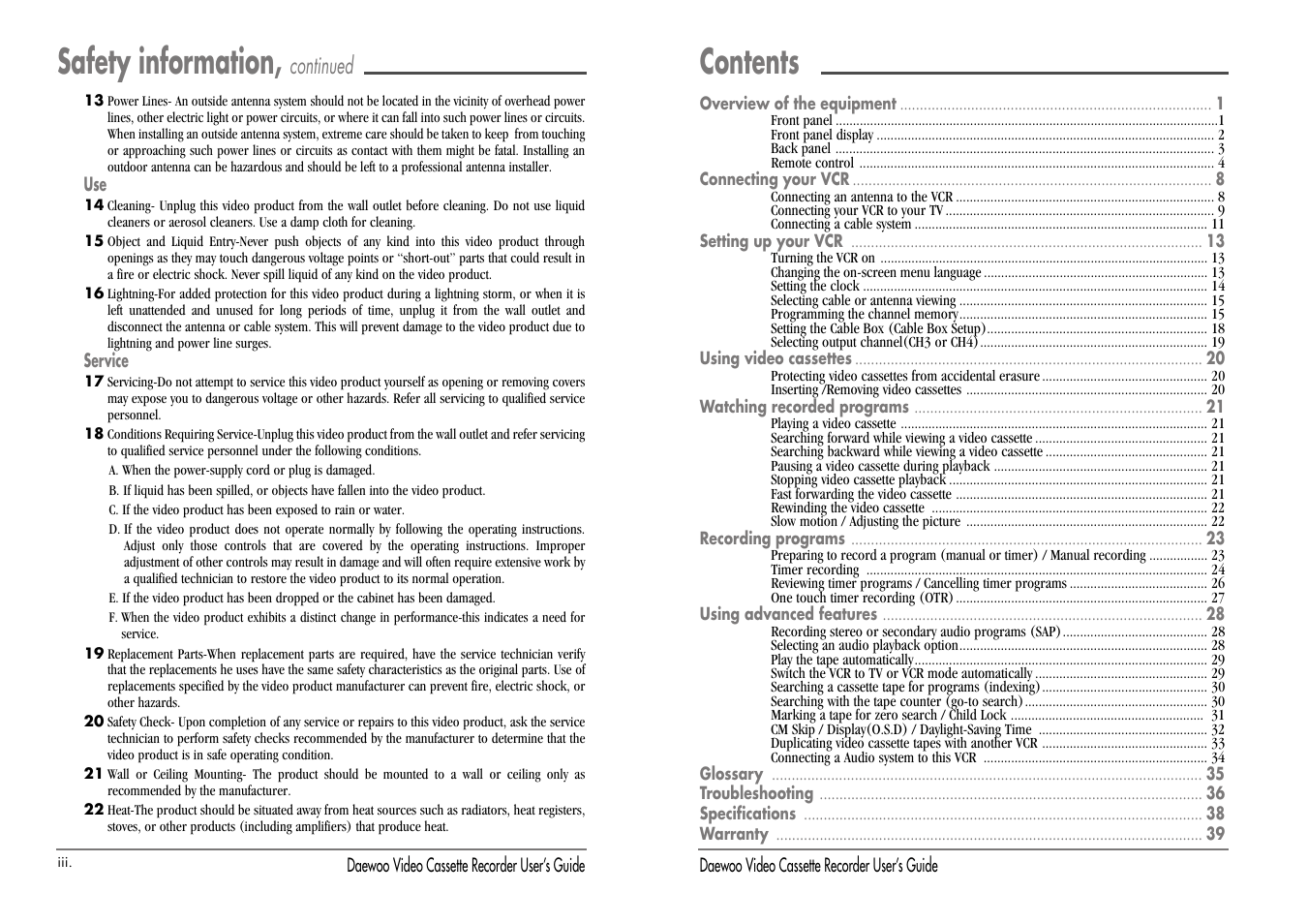 Daewoo DV-T8DN User Manual | Page 3 / 23