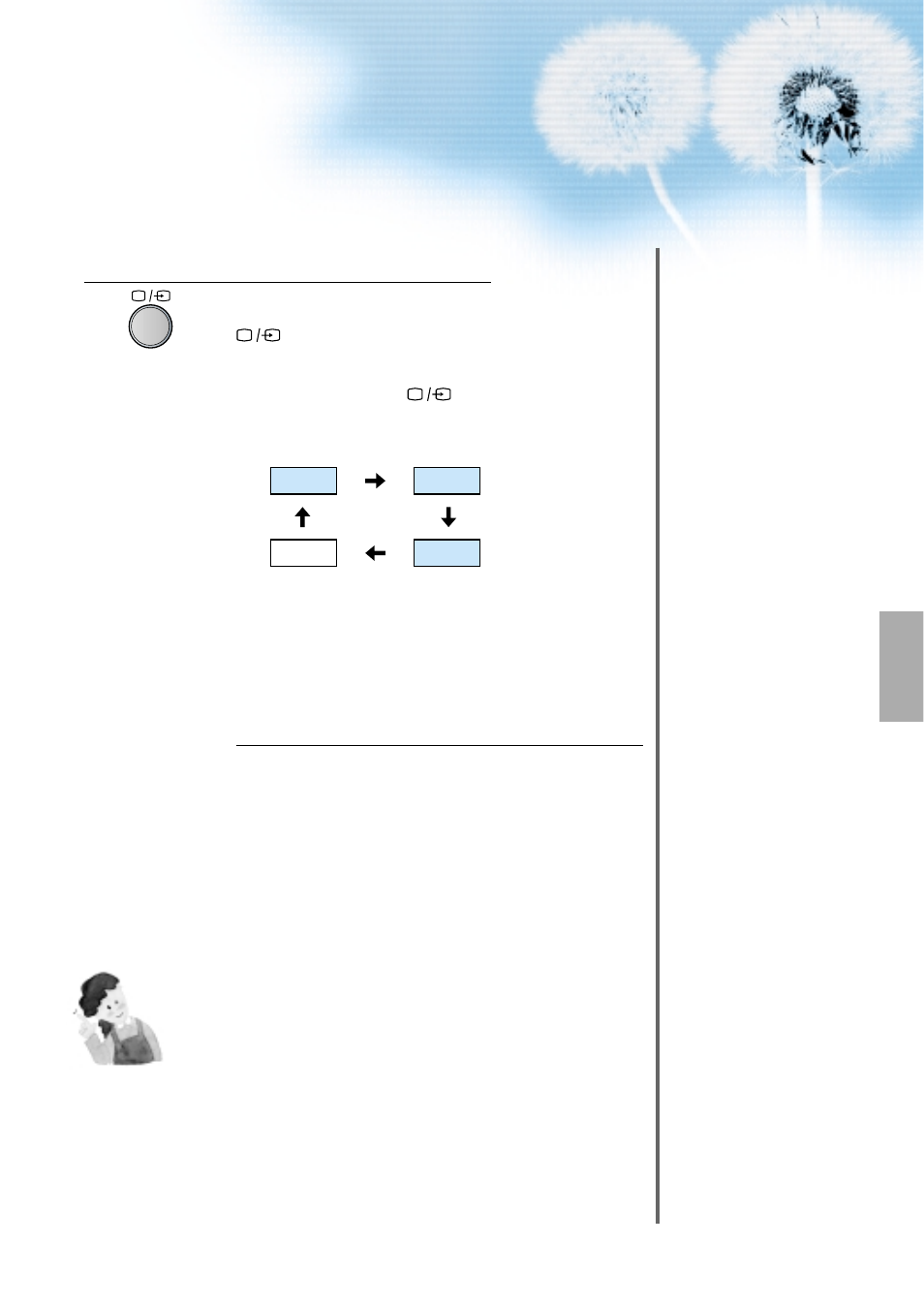 Input select, Select a desired program and function | Daewoo DT-4280 NH User Manual | Page 28 / 72