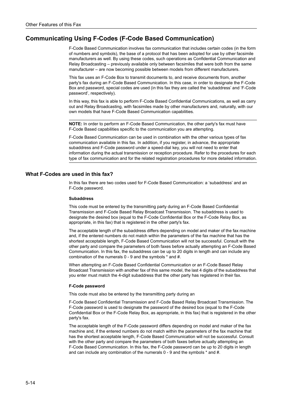 What f-codes are used in this fax, What f-codes are used in this fax? -14 | TA Triumph-Adler DCC 2520 User Manual | Page 116 / 242