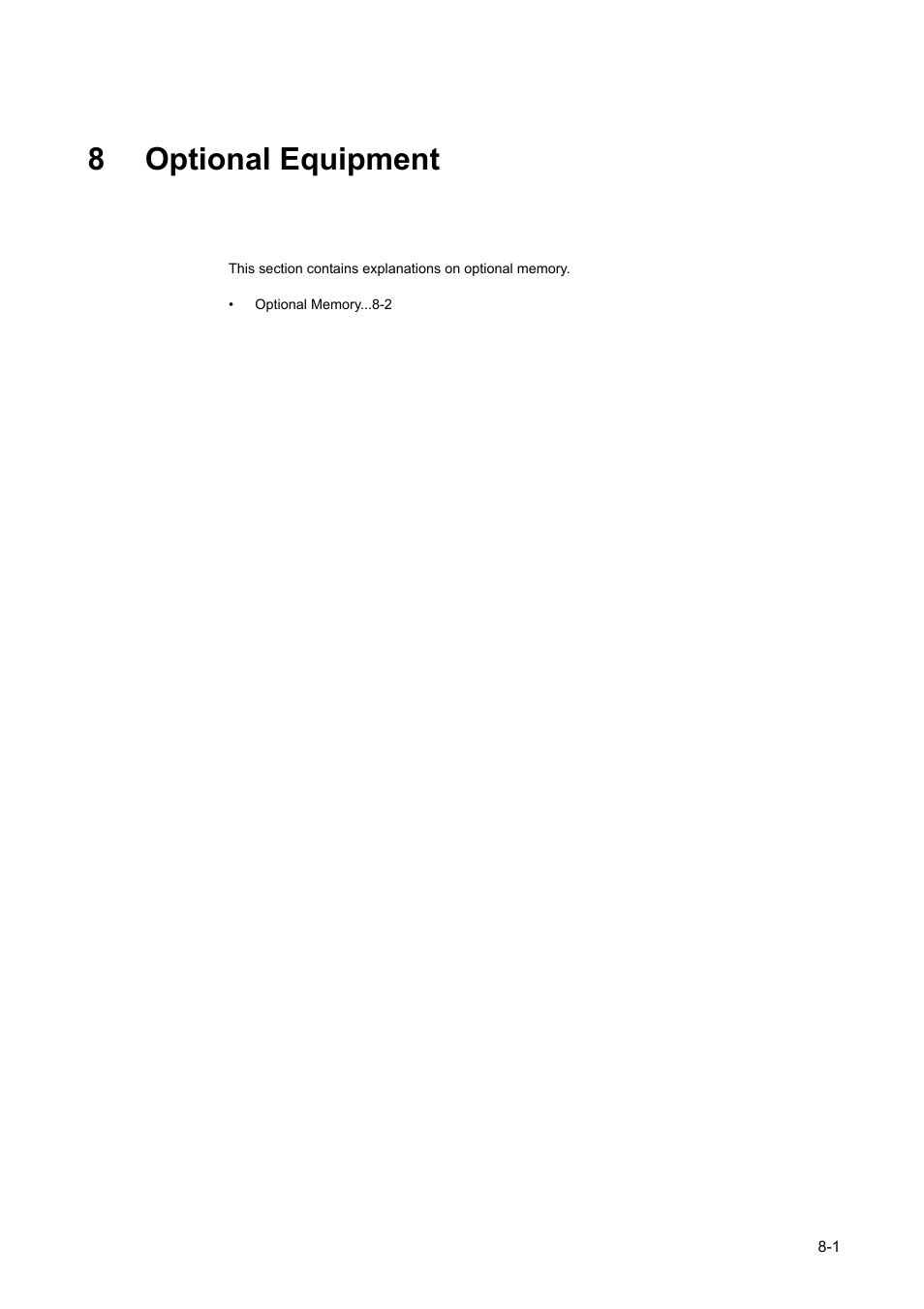 8 optional equipment, 8 optional, Equipment | 8optional equipment | TA Triumph-Adler DCC 2520 User Manual | Page 205 / 242