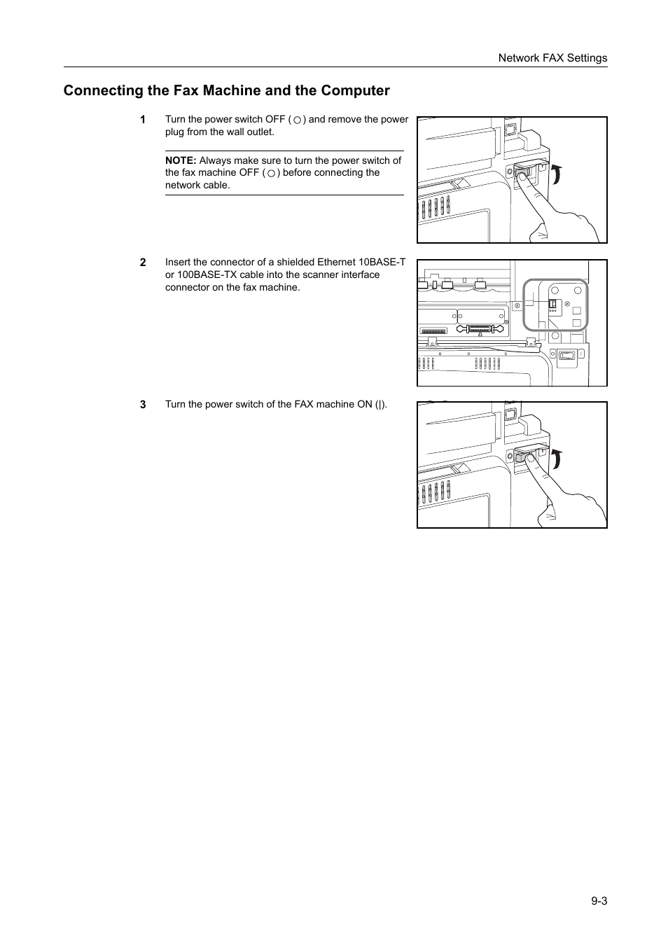 Connecting the fax machine and the computer, Connecting the fax machine and the computer -3 | TA Triumph-Adler DCC 2520 User Manual | Page 209 / 242