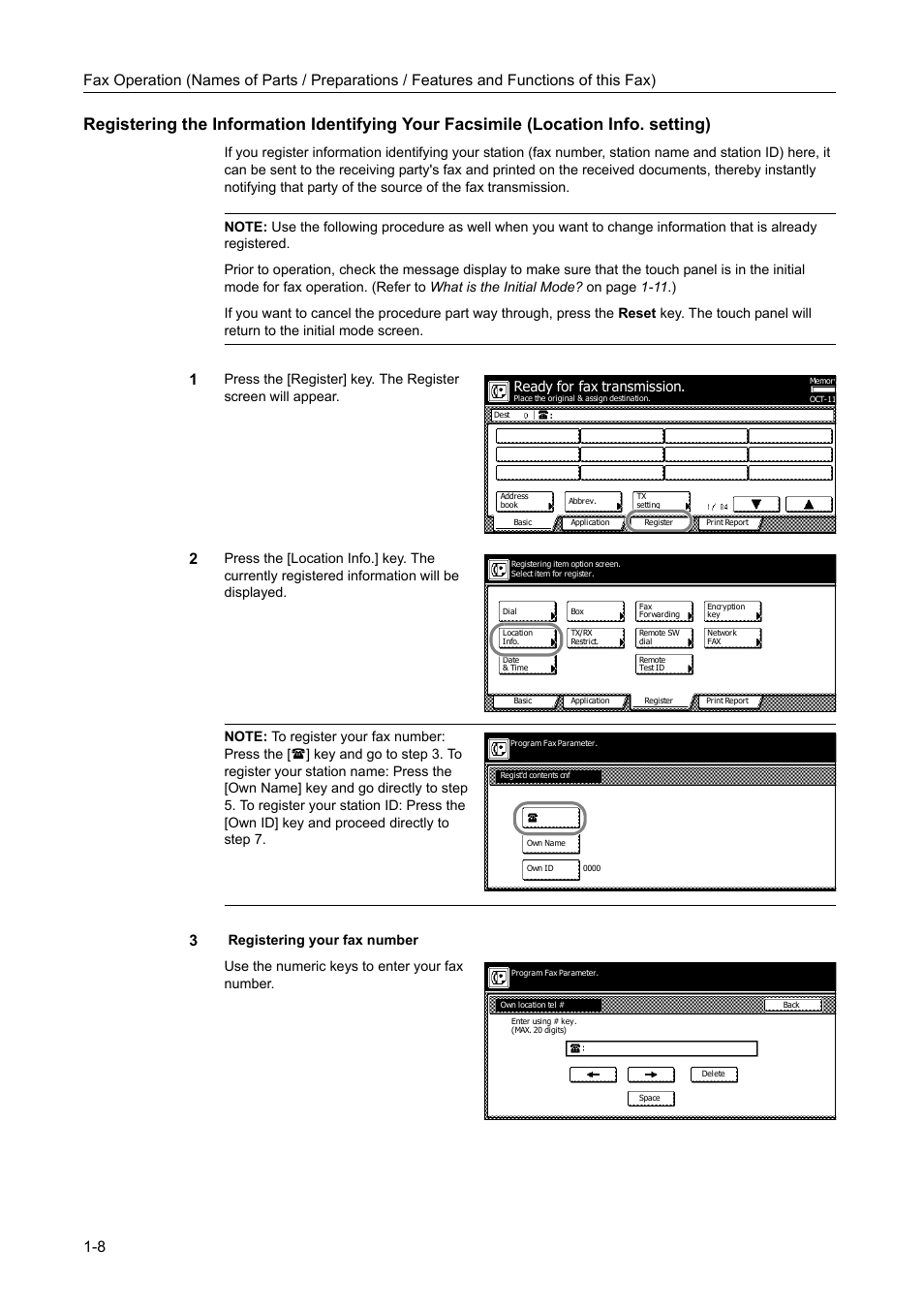 Ready for fax transmission | TA Triumph-Adler DCC 2520 User Manual | Page 24 / 242