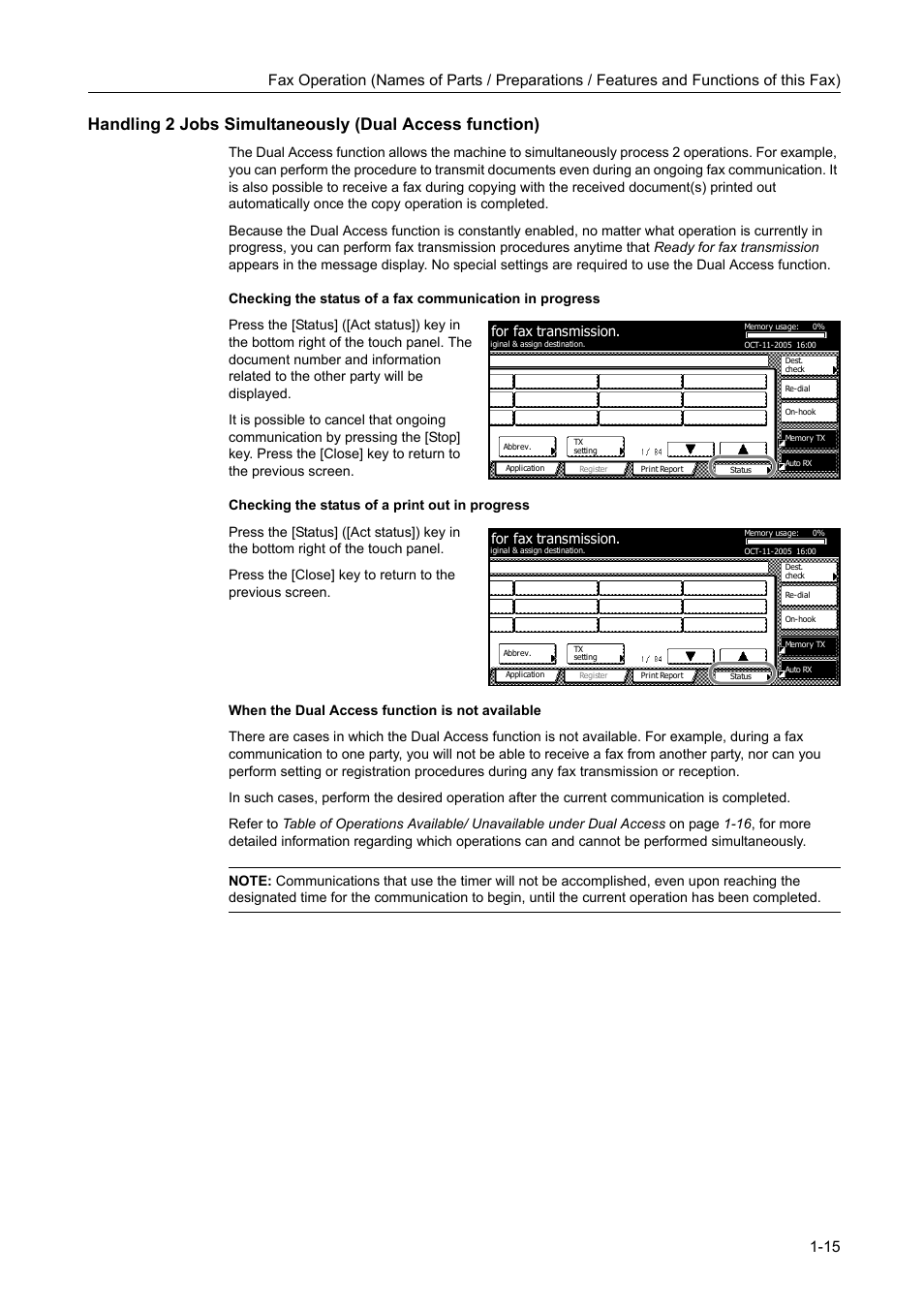 For fax transmission | TA Triumph-Adler DCC 2520 User Manual | Page 31 / 242