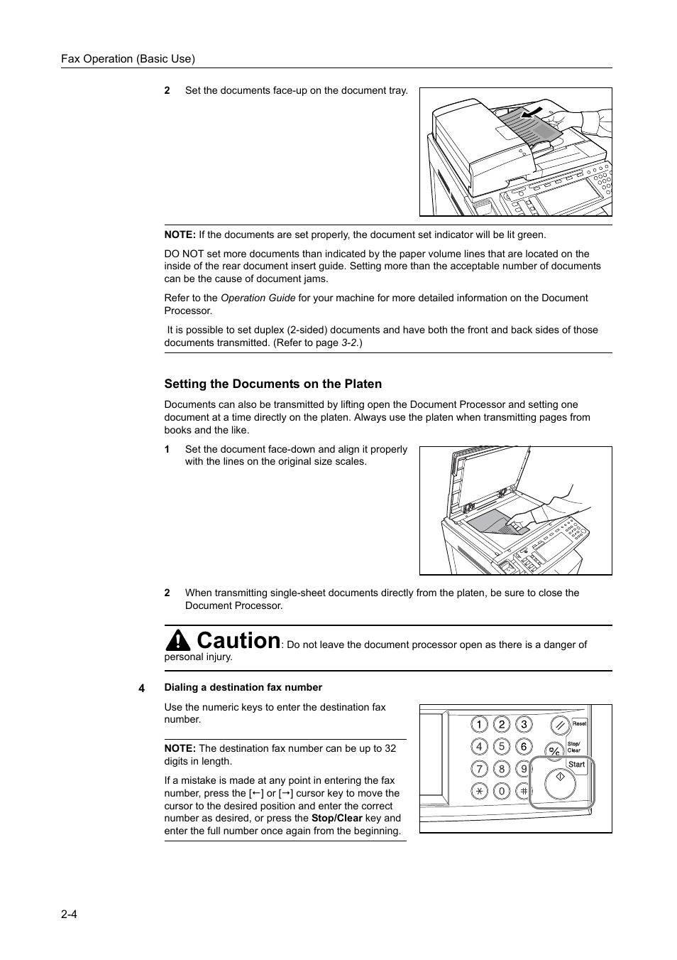 Caution | TA Triumph-Adler DCC 2520 User Manual | Page 40 / 242