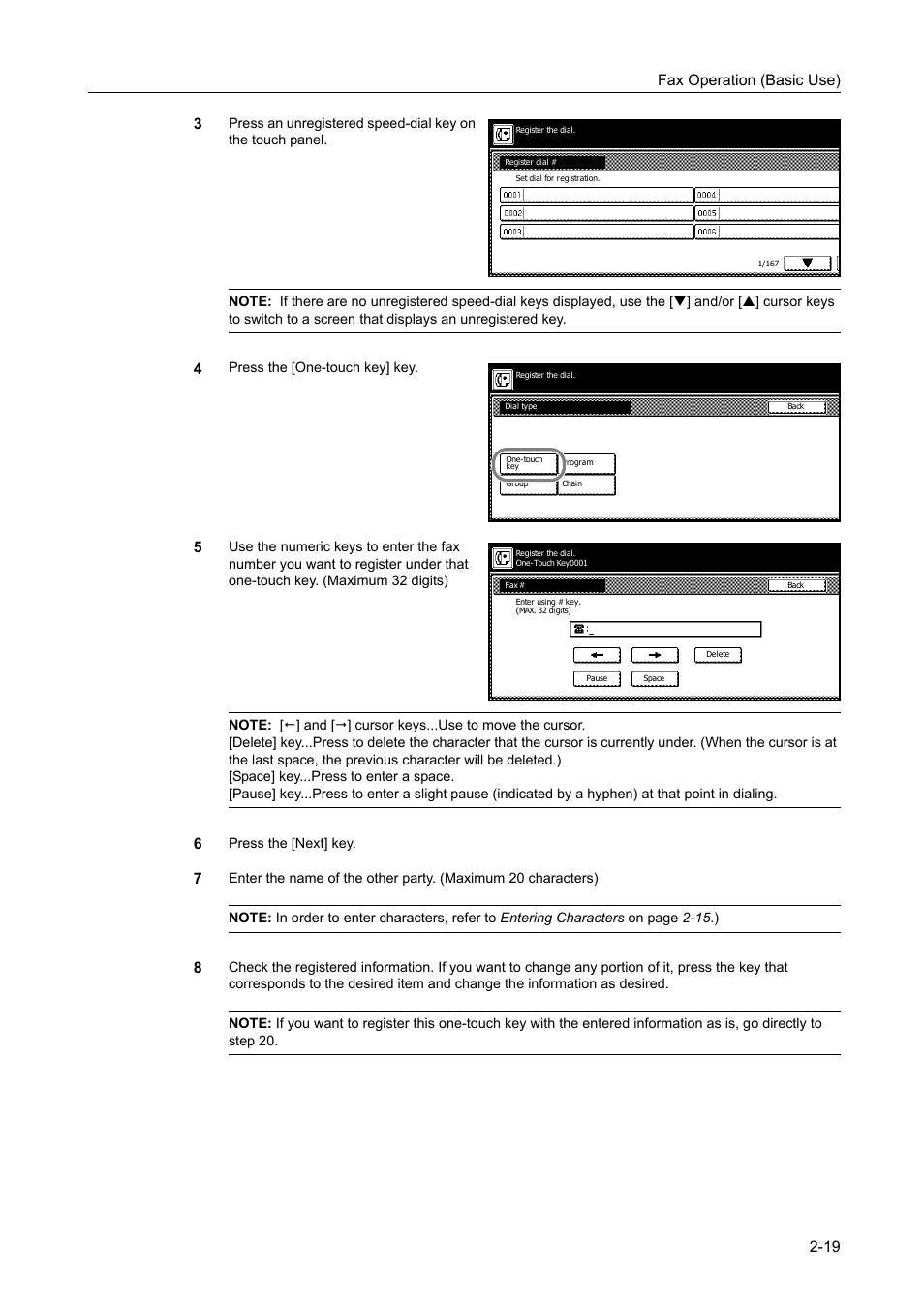 Fax operation (basic use) 2-19 3 | TA Triumph-Adler DCC 2520 User Manual | Page 55 / 242