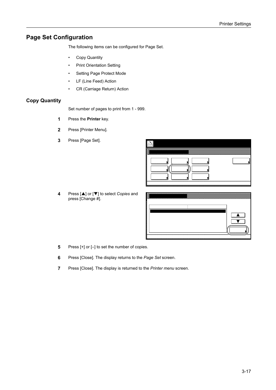 Copy quantity, Page set configuration | TA Triumph-Adler DCC 2520 User Manual | Page 111 / 378