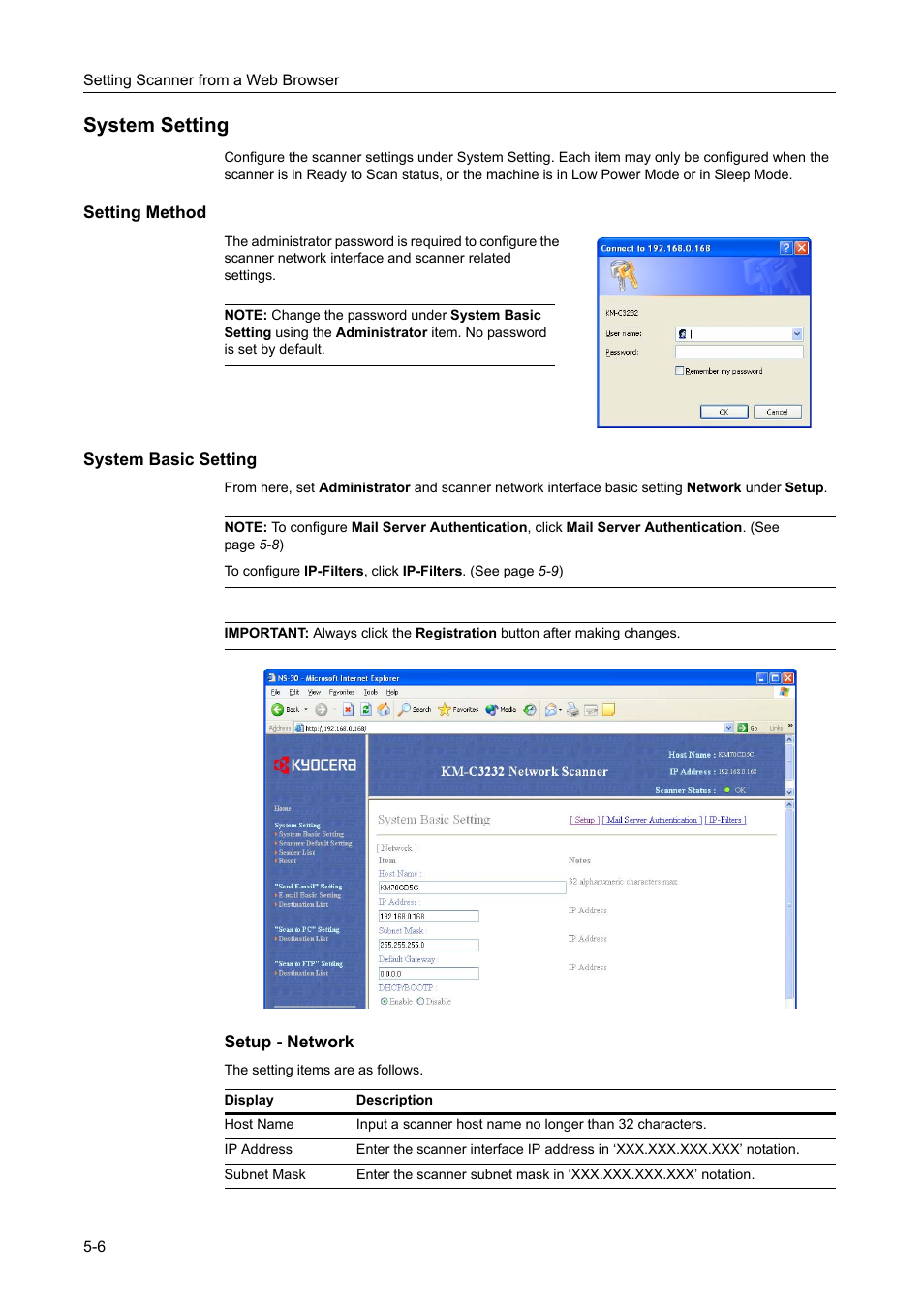 System setting, Setting method, System basic setting | System setting -6 | TA Triumph-Adler DCC 2520 User Manual | Page 172 / 378