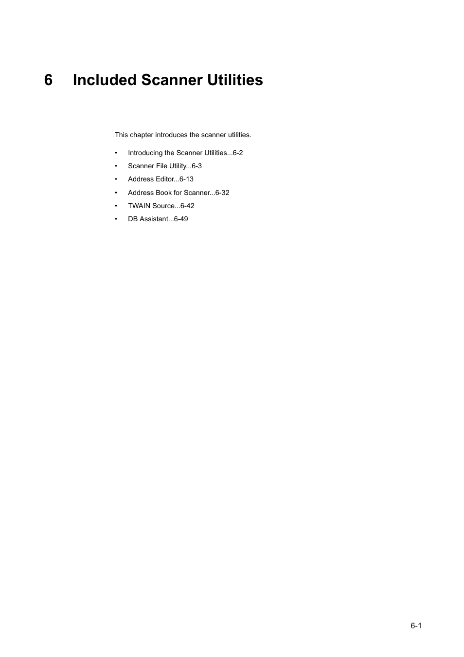 6 included scanner utilities, Included scanner utilities -1, 6included scanner utilities | TA Triumph-Adler DCC 2520 User Manual | Page 193 / 378