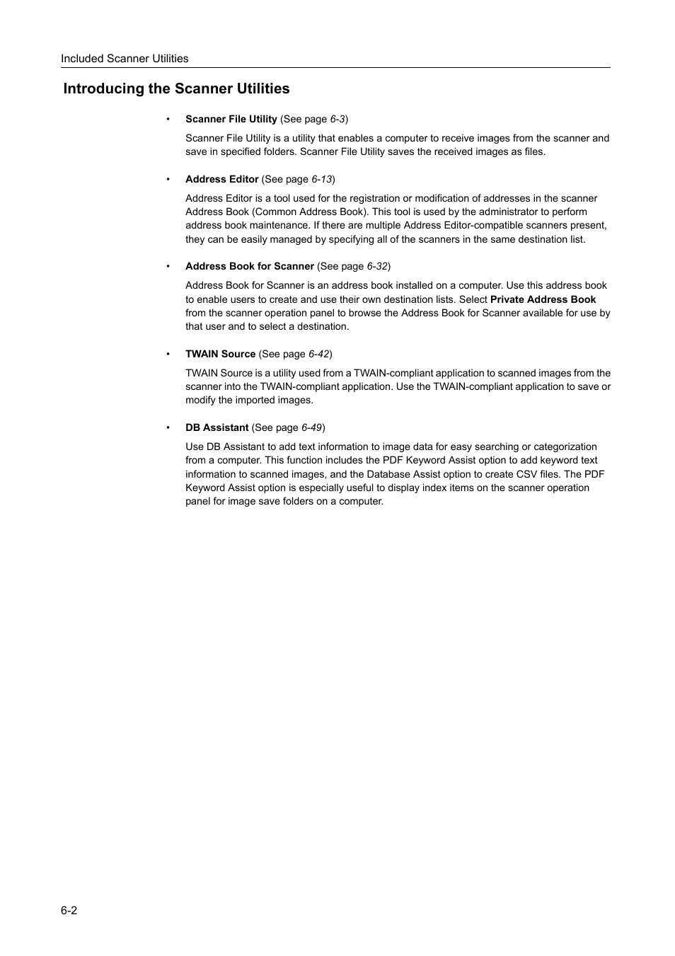 Introducing the scanner utilities, Introducing the scanner utilities -2 | TA Triumph-Adler DCC 2520 User Manual | Page 194 / 378