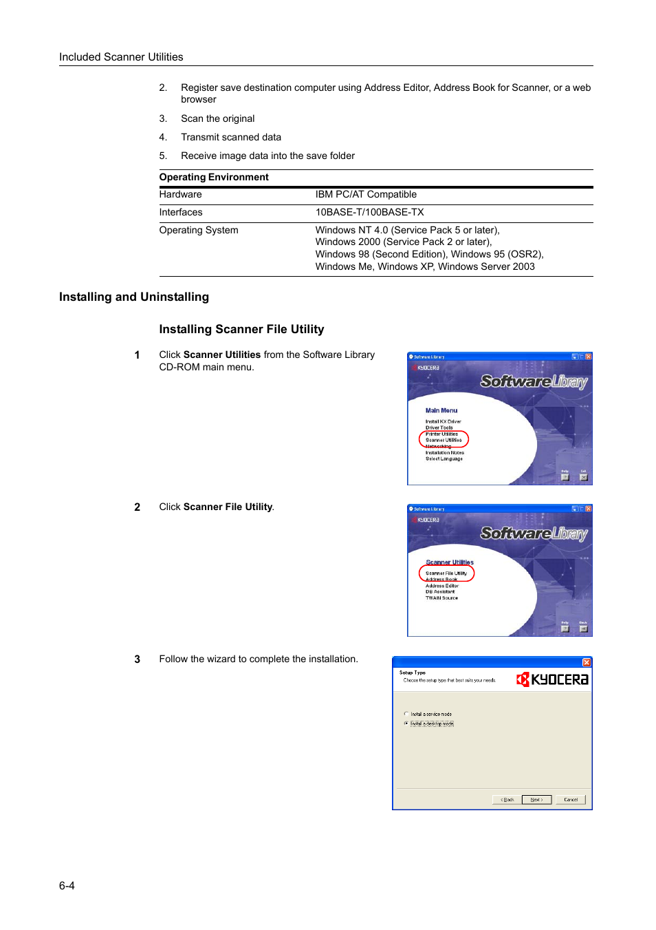 Installing and uninstalling | TA Triumph-Adler DCC 2520 User Manual | Page 196 / 378