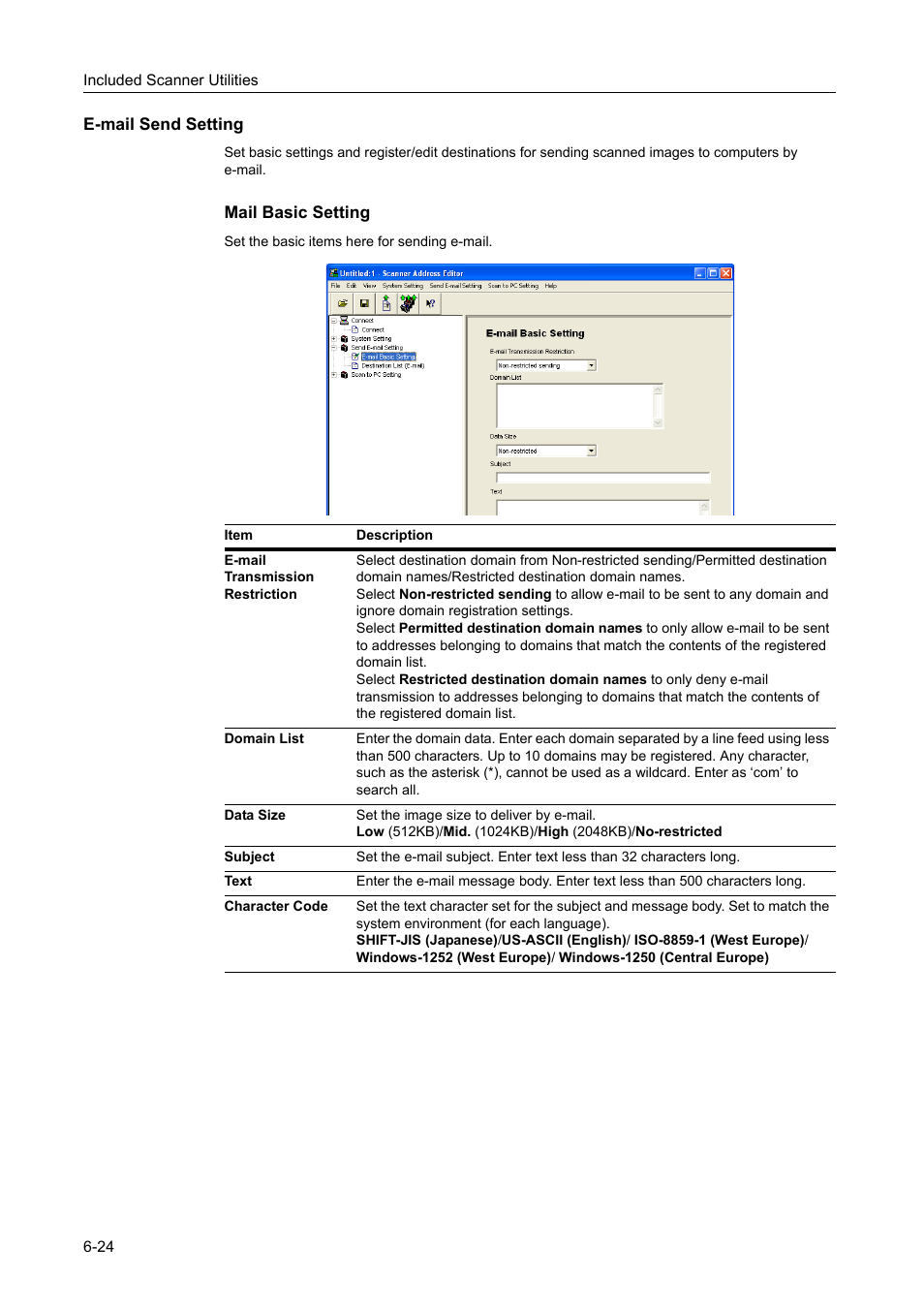E-mail send setting | TA Triumph-Adler DCC 2520 User Manual | Page 216 / 378