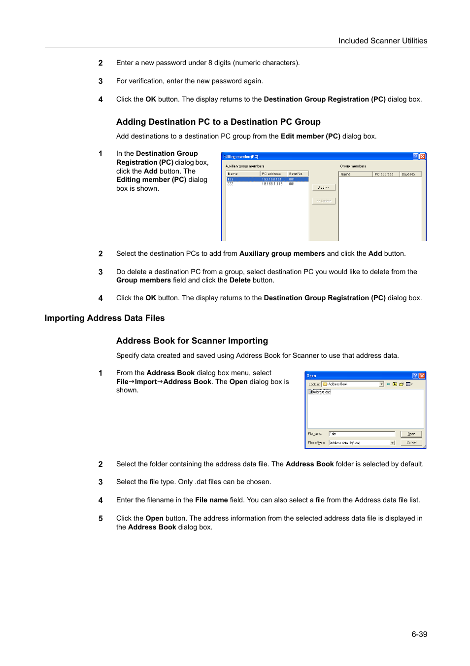 Importing address data files | TA Triumph-Adler DCC 2520 User Manual | Page 231 / 378
