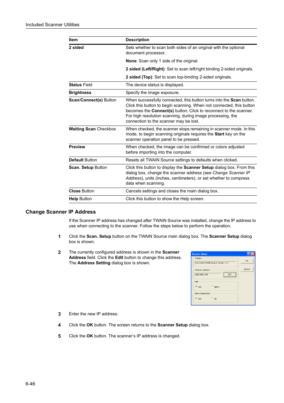 Change scanner ip address | TA Triumph-Adler DCC 2520 User Manual | Page 238 / 378