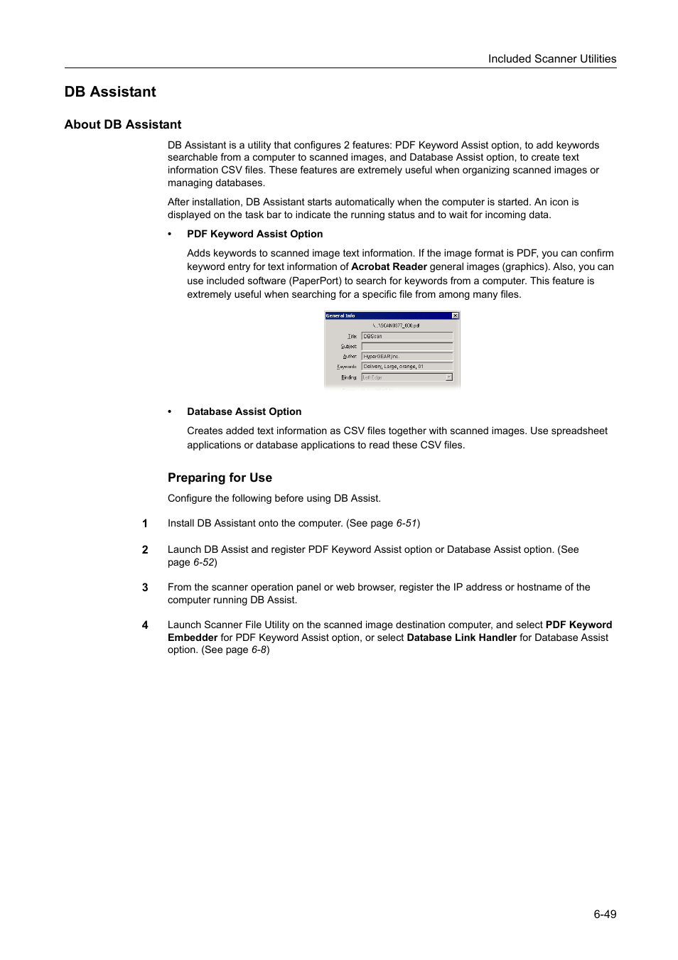 Db assistant, About db assistant, Db assistant -49 | TA Triumph-Adler DCC 2520 User Manual | Page 241 / 378