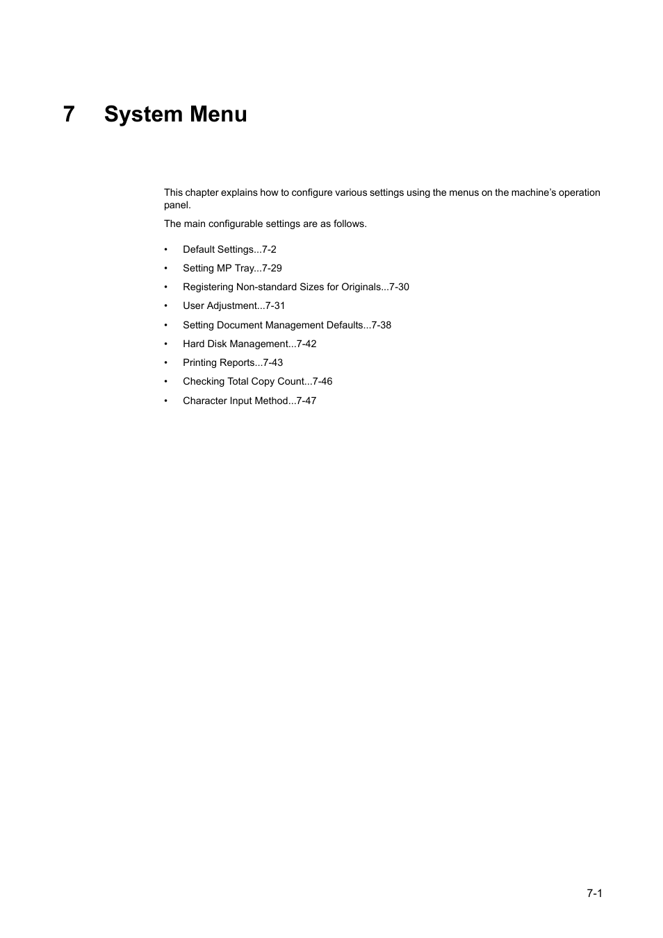 7 system menu, System menu -1, 7system menu | TA Triumph-Adler DCC 2520 User Manual | Page 249 / 378