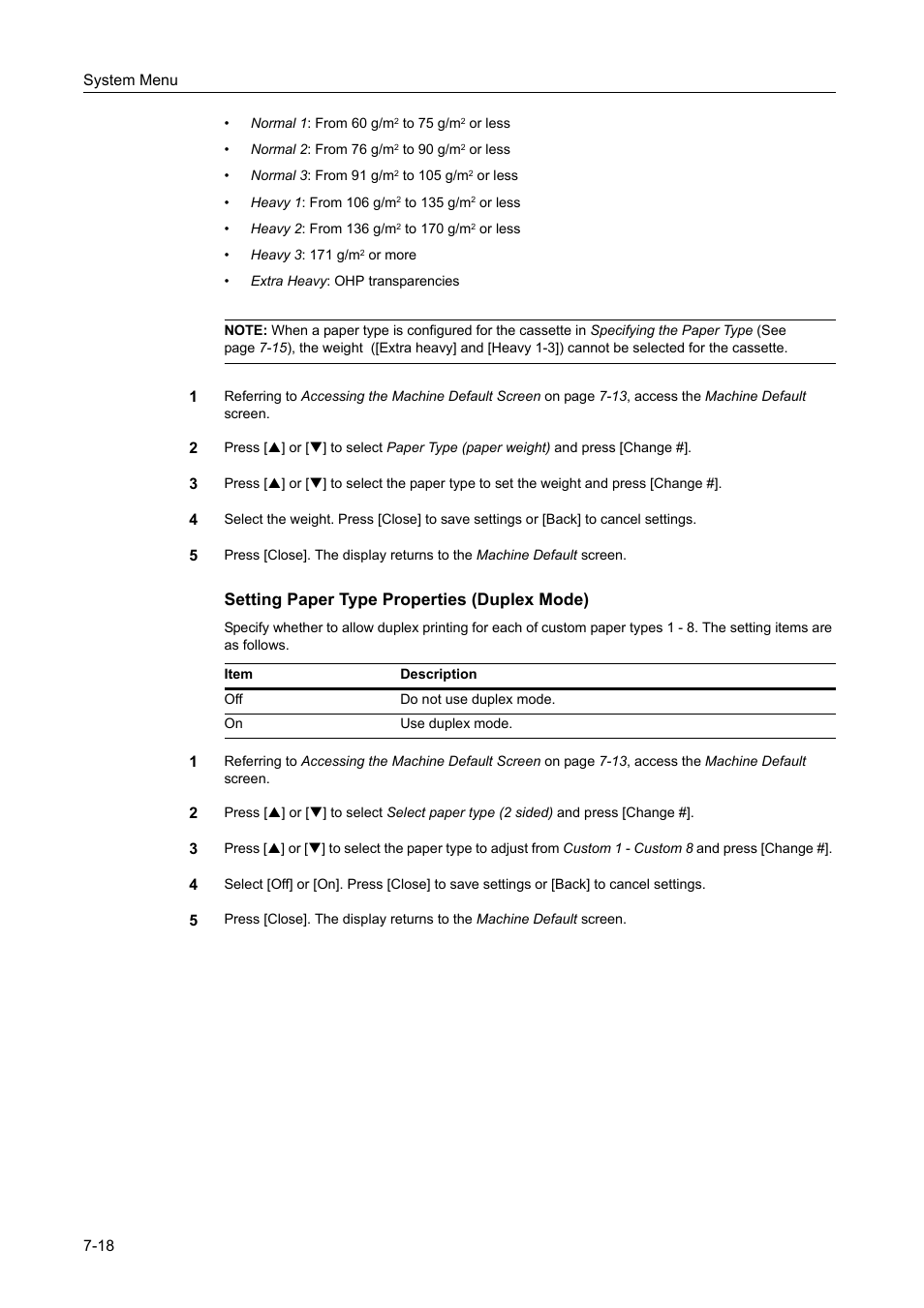 Setting paper type properties (duplex mode) | TA Triumph-Adler DCC 2520 User Manual | Page 266 / 378