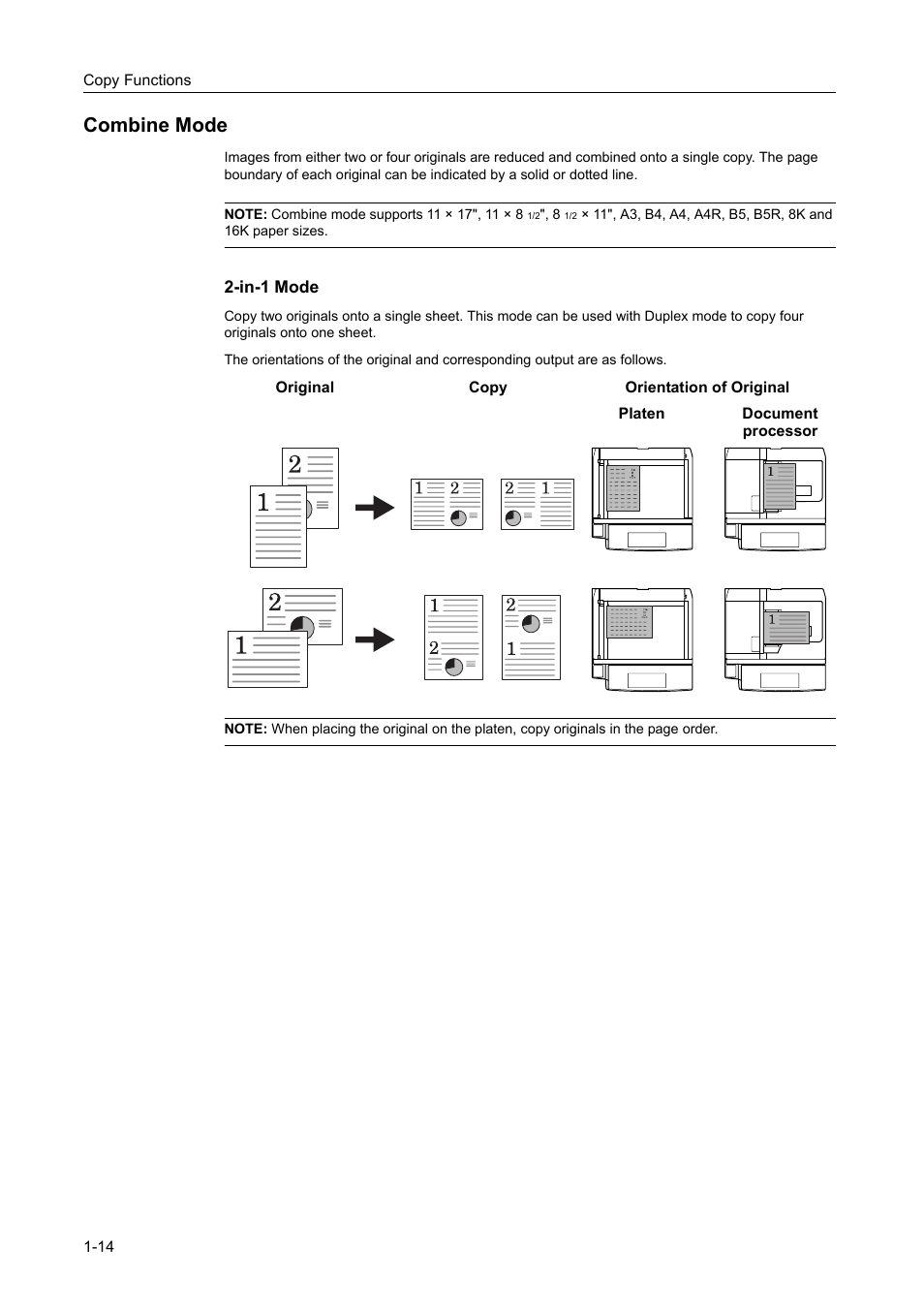 Combine mode, Combine mode -14 | TA Triumph-Adler DCC 2520 User Manual | Page 30 / 378