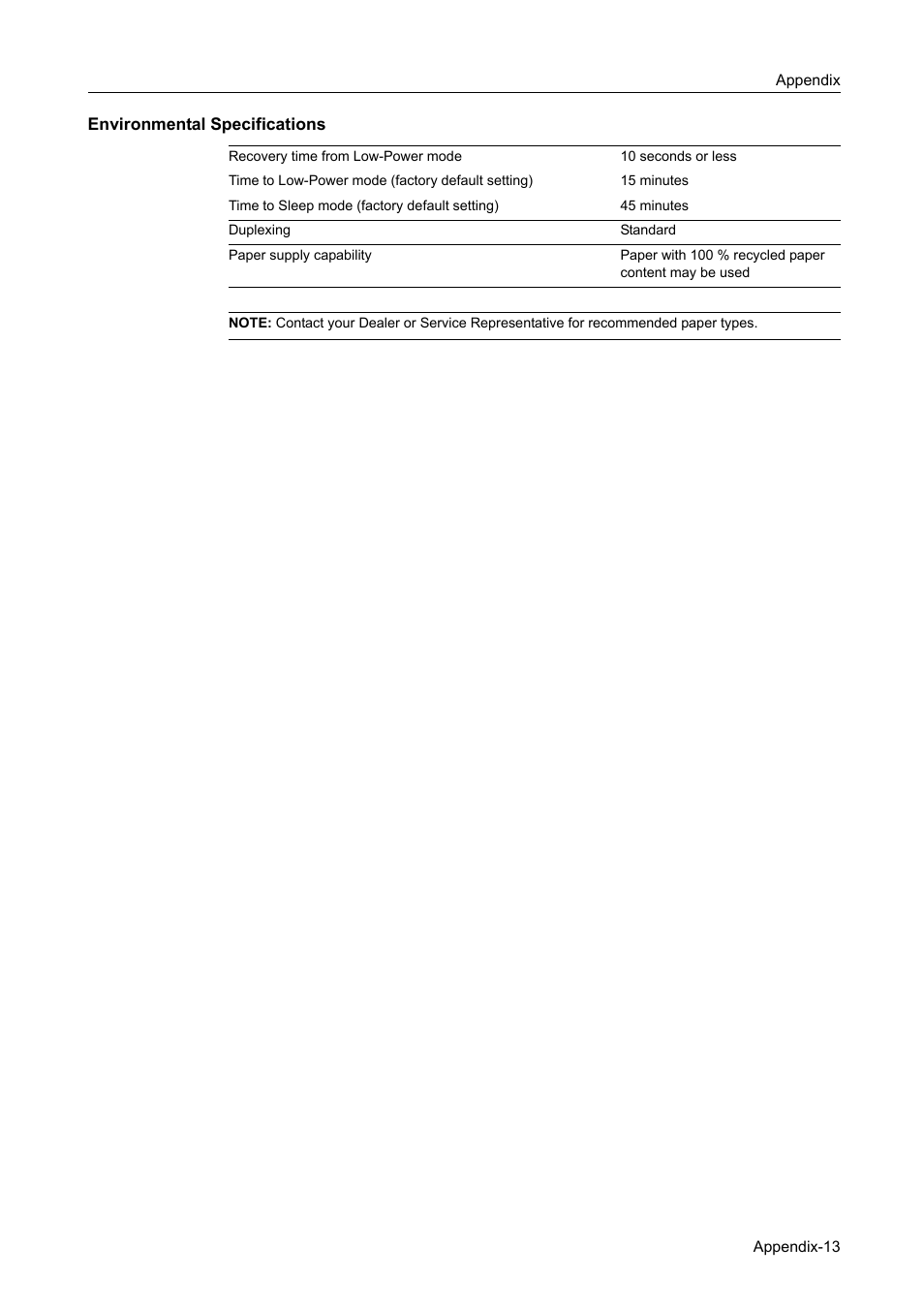 Environmental specifications | TA Triumph-Adler DCC 2520 User Manual | Page 357 / 378