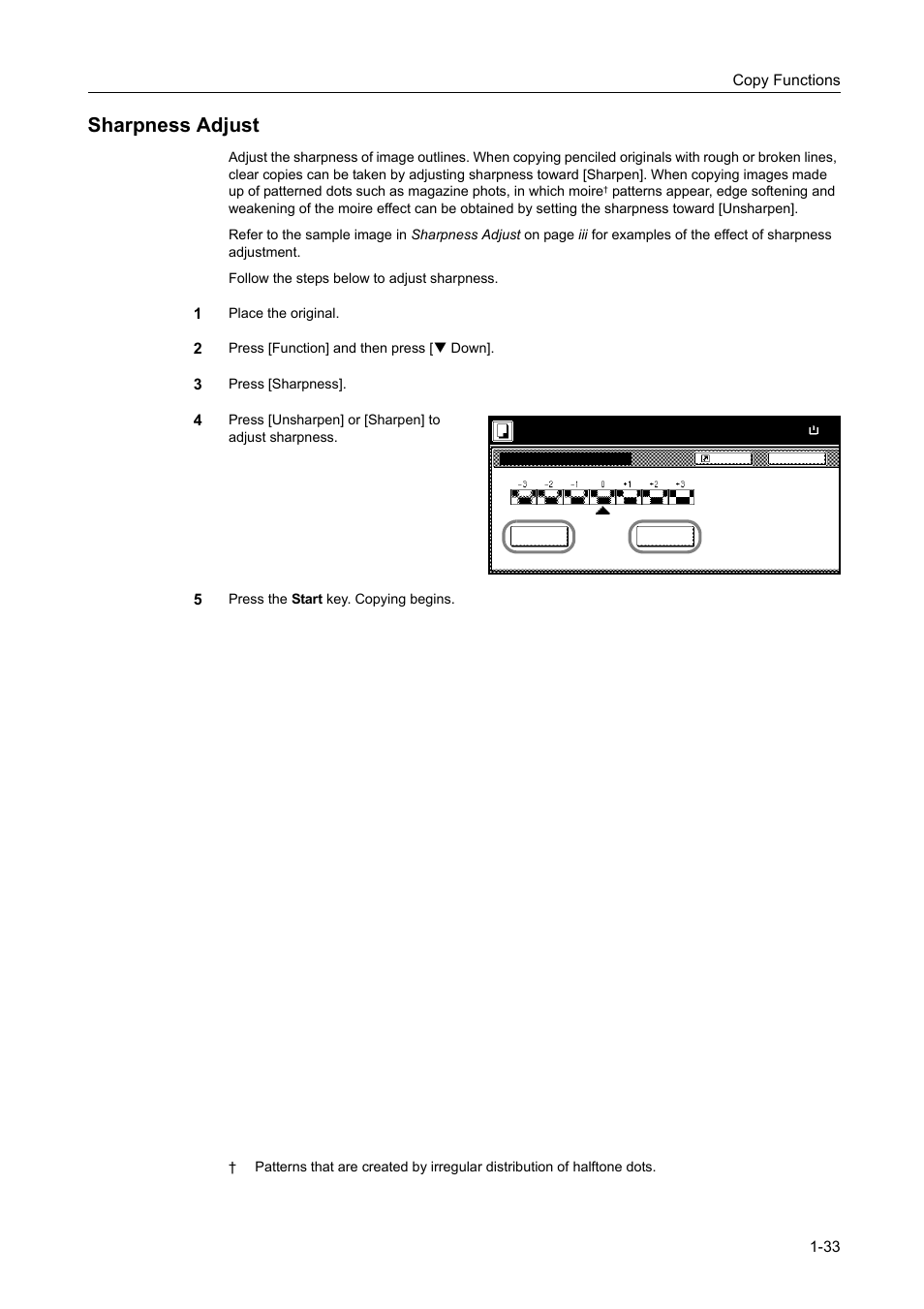 Sharpness adjust, Sharpness adjust -33 | TA Triumph-Adler DCC 2520 User Manual | Page 49 / 378