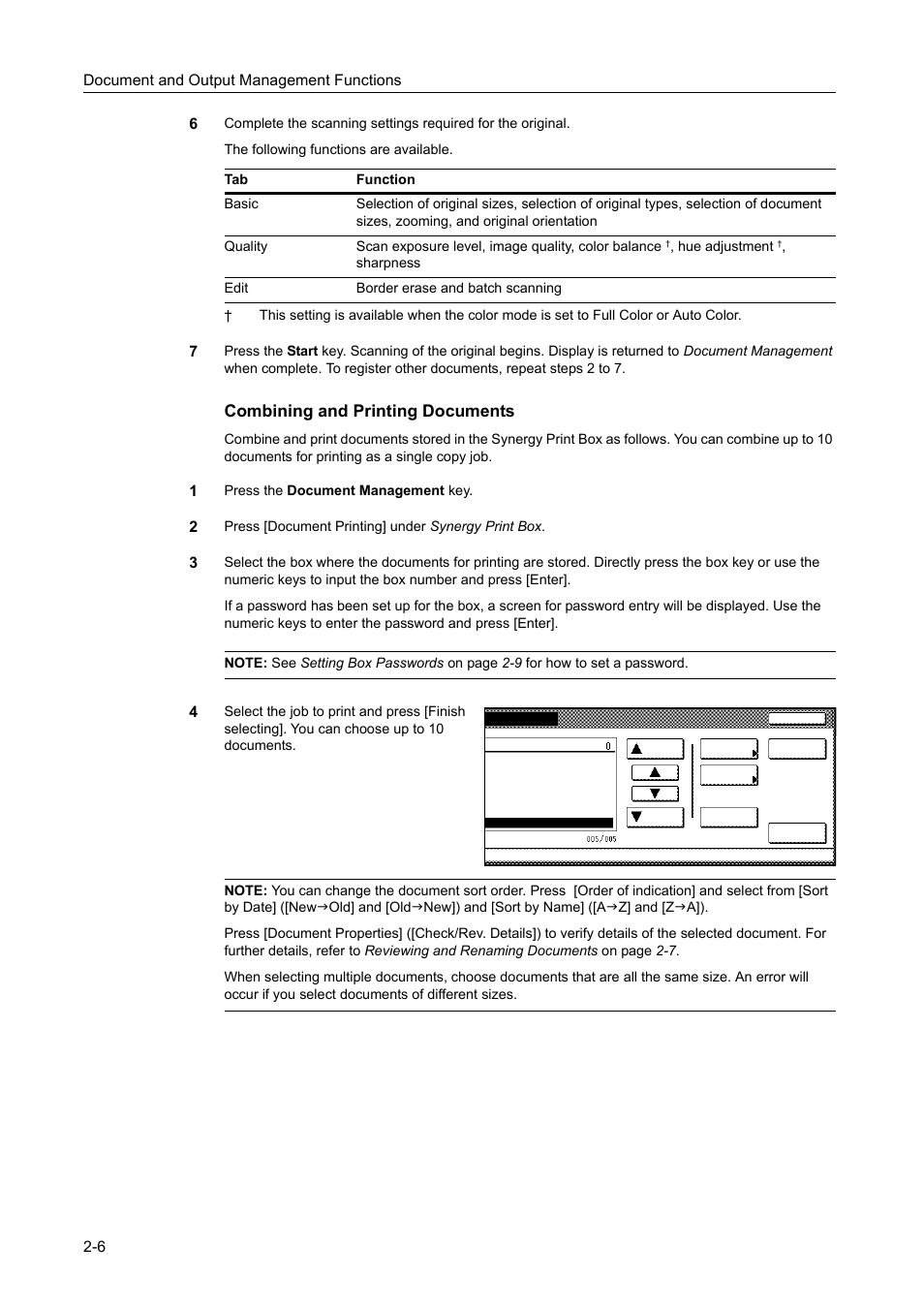 Combining and printing documents | TA Triumph-Adler DCC 2520 User Manual | Page 88 / 378