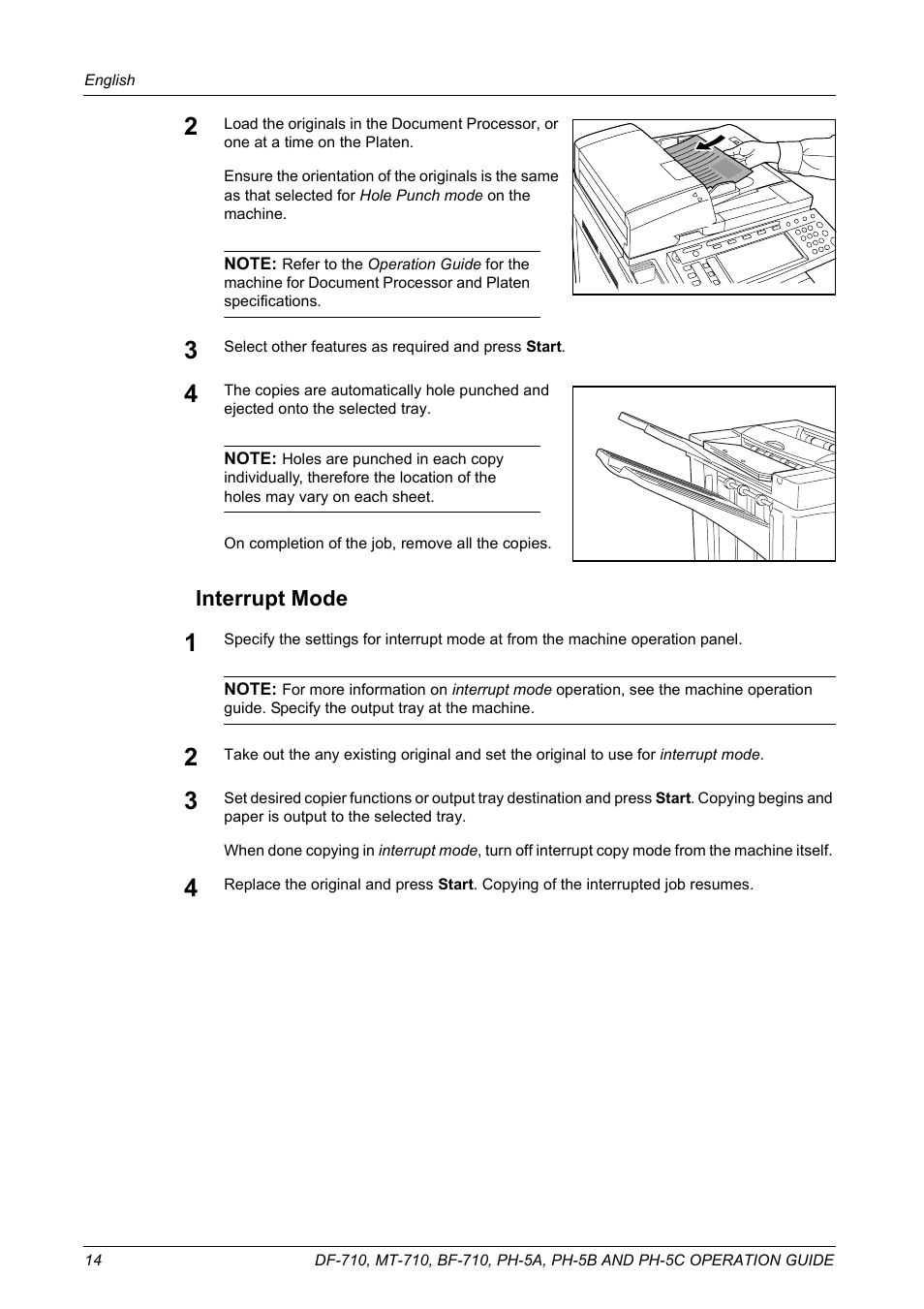 Interrupt mode | TA Triumph-Adler DCC 2520 User Manual | Page 16 / 41