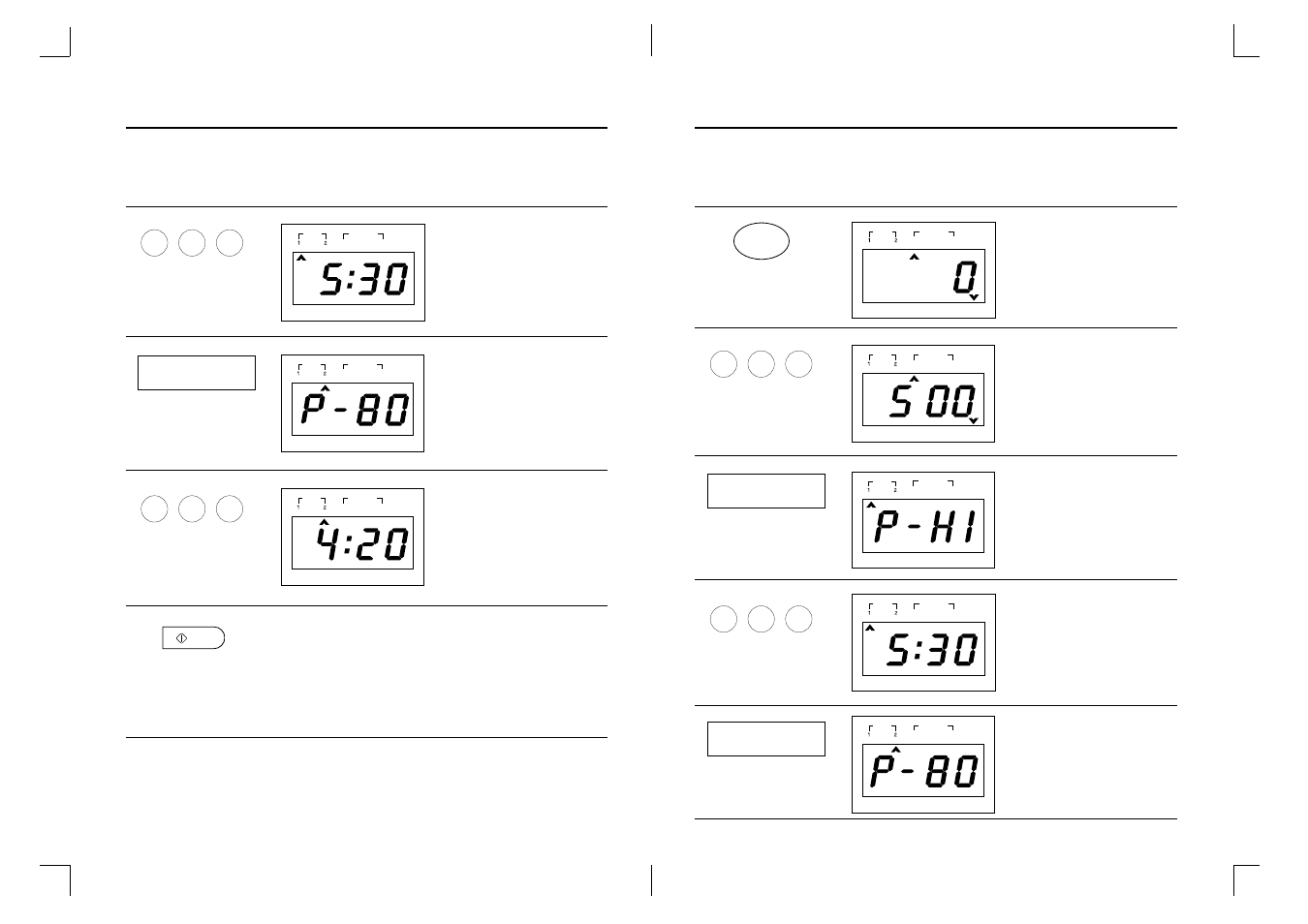 Cooking in two stages, Weight defrosting and cooking in two stages, M-hi | Do this... this happens, High m-hi | Daewoo KOR-810P User Manual | Page 7 / 11