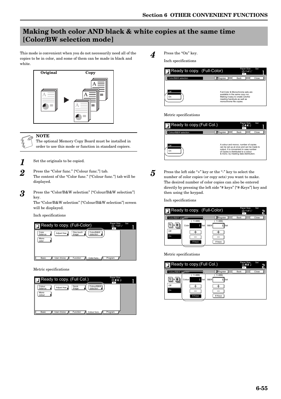 Ready to copy. (full-color), Ready to copy. (full col.), Ready to copy.(full col.) | TA Triumph-Adler DCC 2526 User Manual | Page 103 / 311