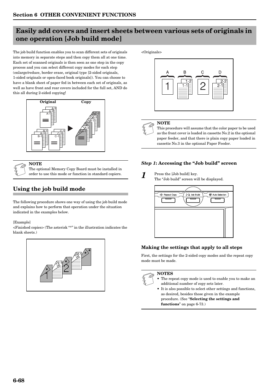 Using the job build mode, Using the job build mode -68 | TA Triumph-Adler DCC 2526 User Manual | Page 116 / 311