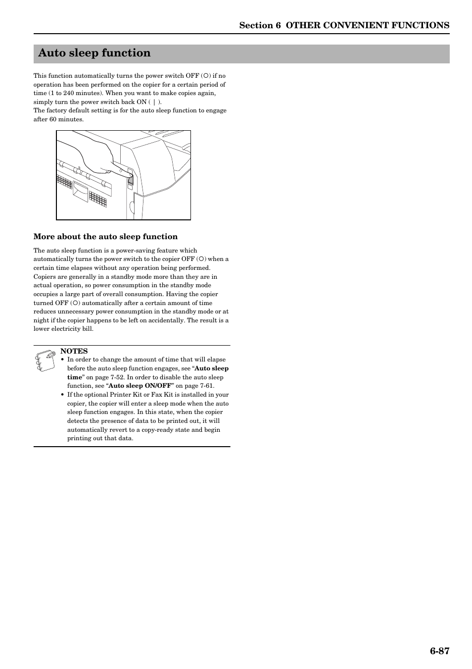 Auto sleep function, Auto sleep function -87 | TA Triumph-Adler DCC 2526 User Manual | Page 135 / 311