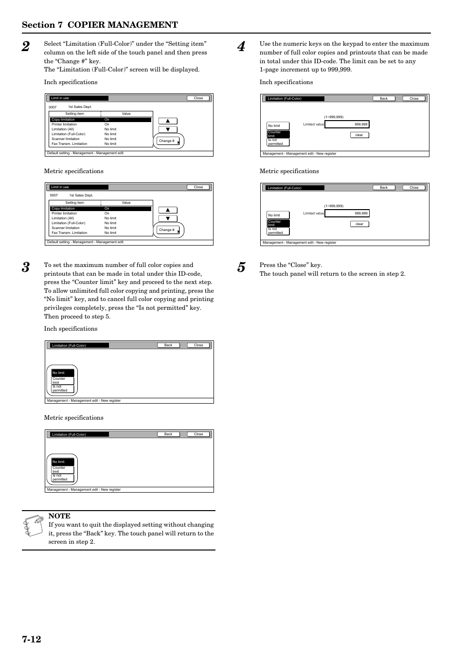 TA Triumph-Adler DCC 2526 User Manual | Page 148 / 311