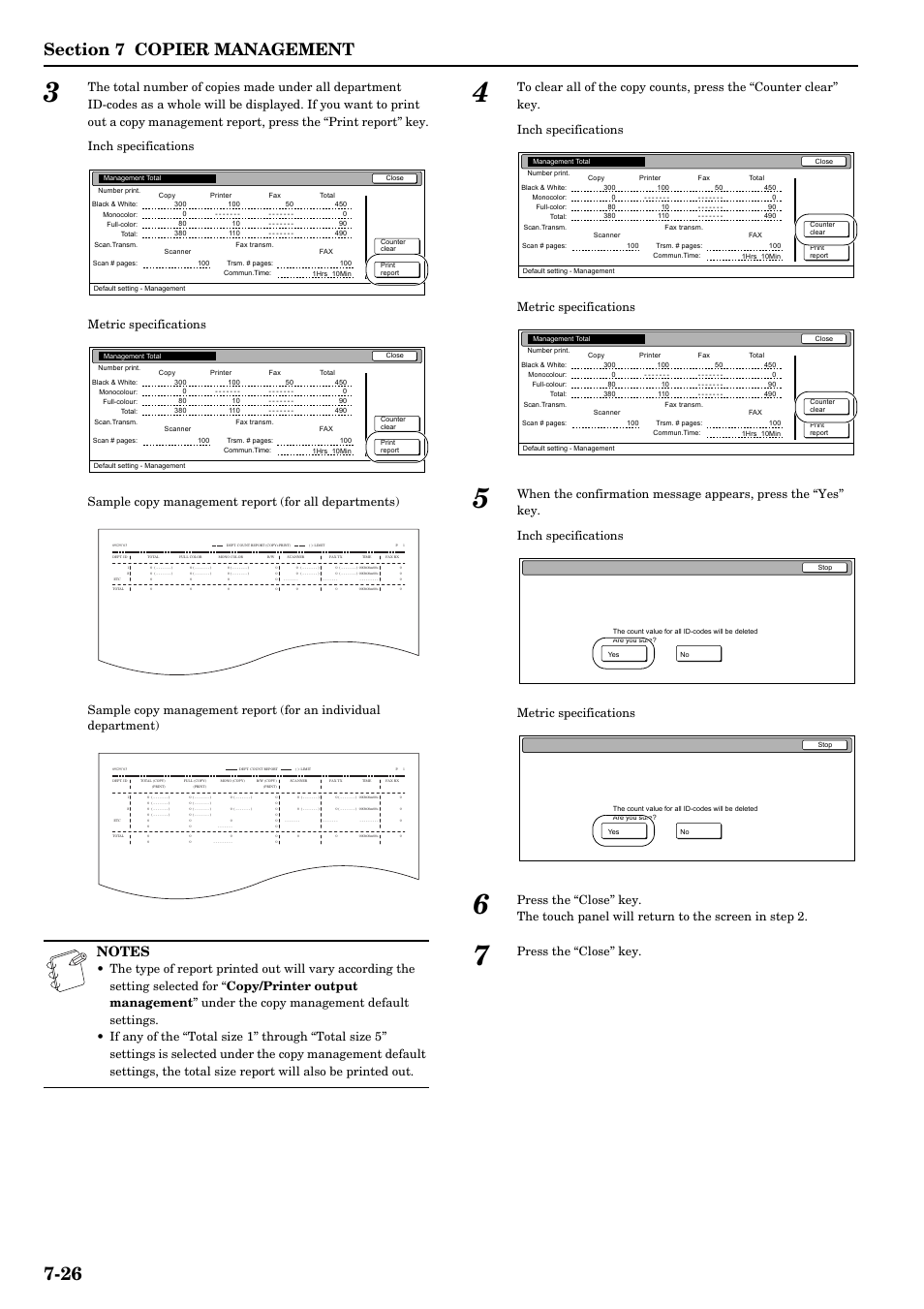 Press the “close” key | TA Triumph-Adler DCC 2526 User Manual | Page 162 / 311