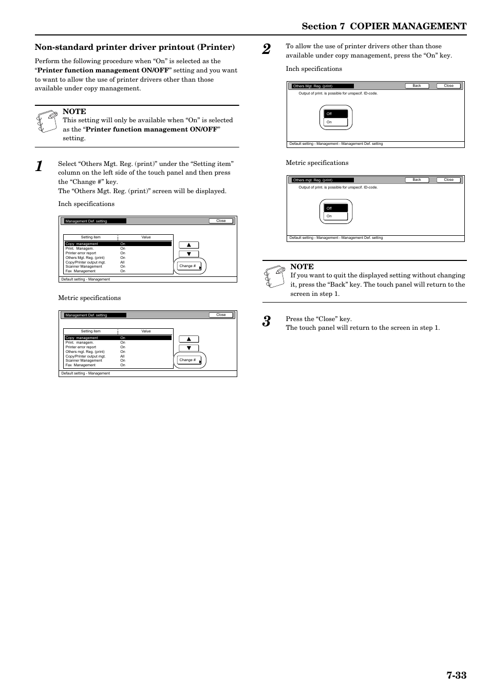 Non-standard printer driver printout (printer) | TA Triumph-Adler DCC 2526 User Manual | Page 169 / 311