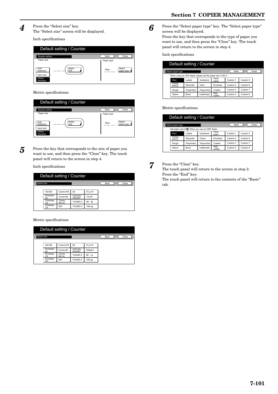 Default setting / counter | TA Triumph-Adler DCC 2526 User Manual | Page 237 / 311