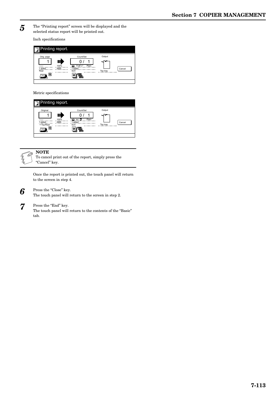 Printing report | TA Triumph-Adler DCC 2526 User Manual | Page 249 / 311