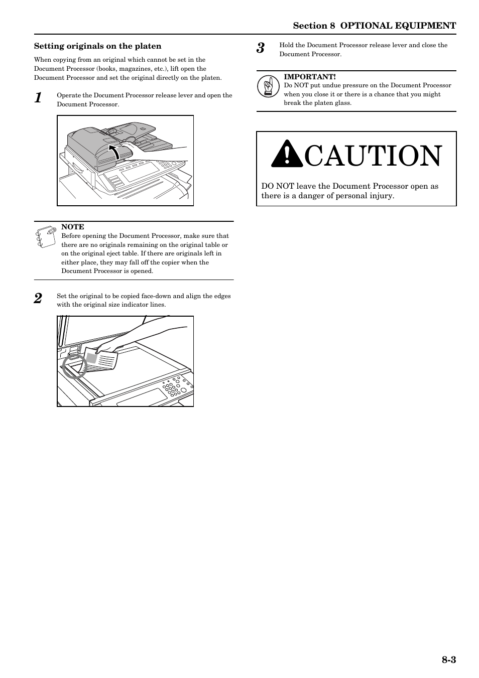 Caution | TA Triumph-Adler DCC 2526 User Manual | Page 257 / 311