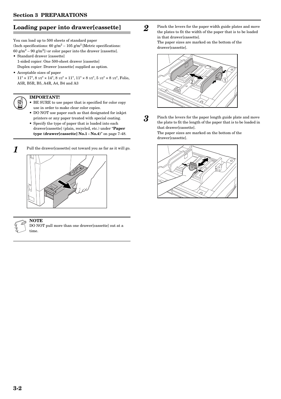Loading paper into drawer[cassette, Loading paper into drawer[cassette] -2, 2 loading paper into drawer[cassette | TA Triumph-Adler DCC 2526 User Manual | Page 30 / 311