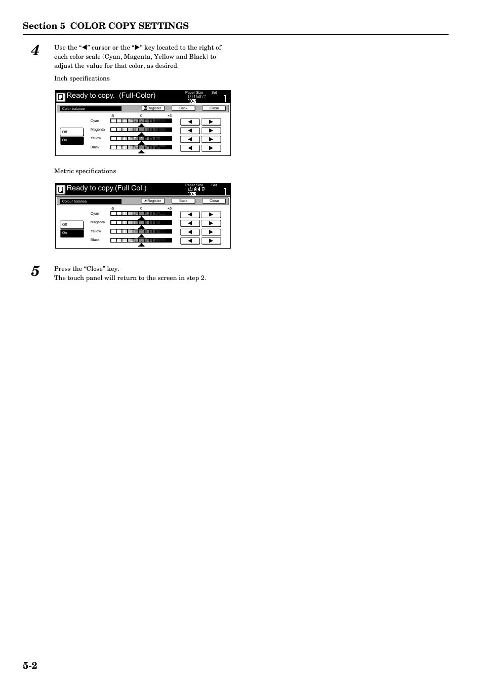 Ready to copy. (full-color), Ready to copy.(full col.) | TA Triumph-Adler DCC 2526 User Manual | Page 42 / 311
