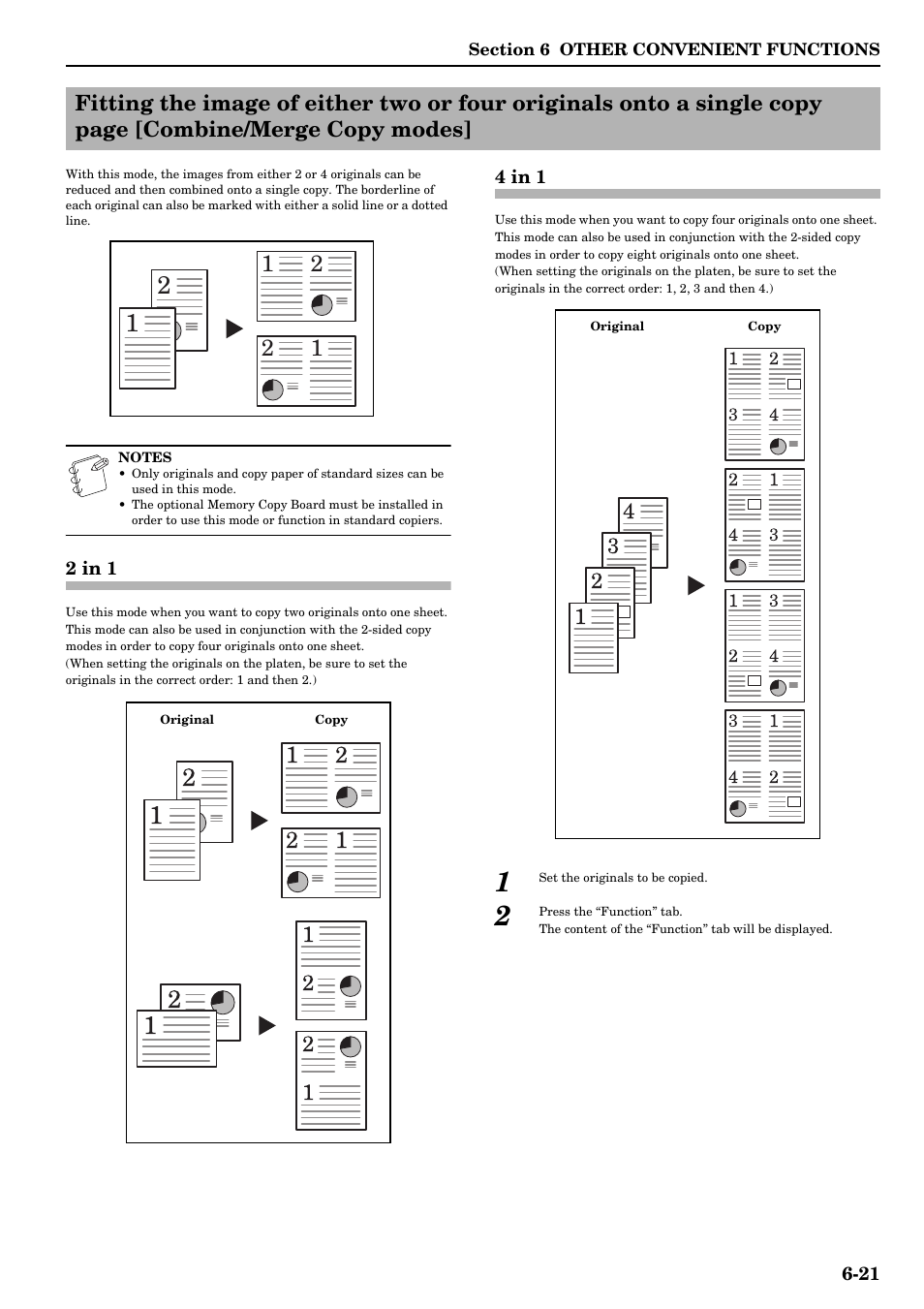 2 in 1, 4 in 1, 2 in 1 -21 4 in 1 -21 | TA Triumph-Adler DCC 2526 User Manual | Page 69 / 311