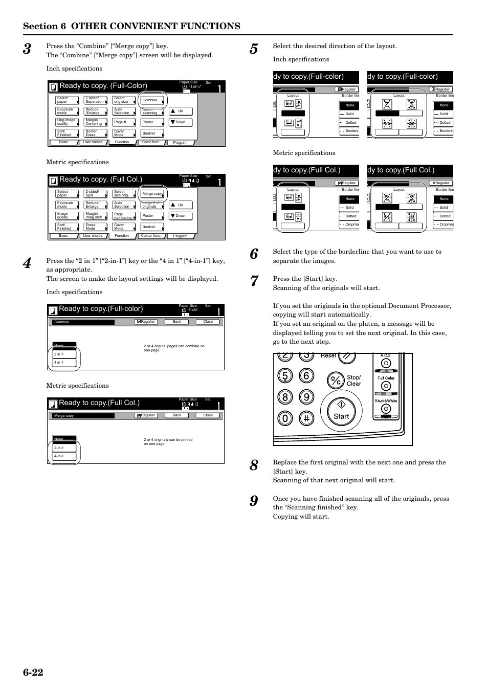 Ready to copy. (full-color), Ready to copy. (full col.), Ready to copy.(full-color) | Ready to copy.(full col.), Dy to copy.(full-color), Dy to copy.(full col.) | TA Triumph-Adler DCC 2526 User Manual | Page 70 / 311
