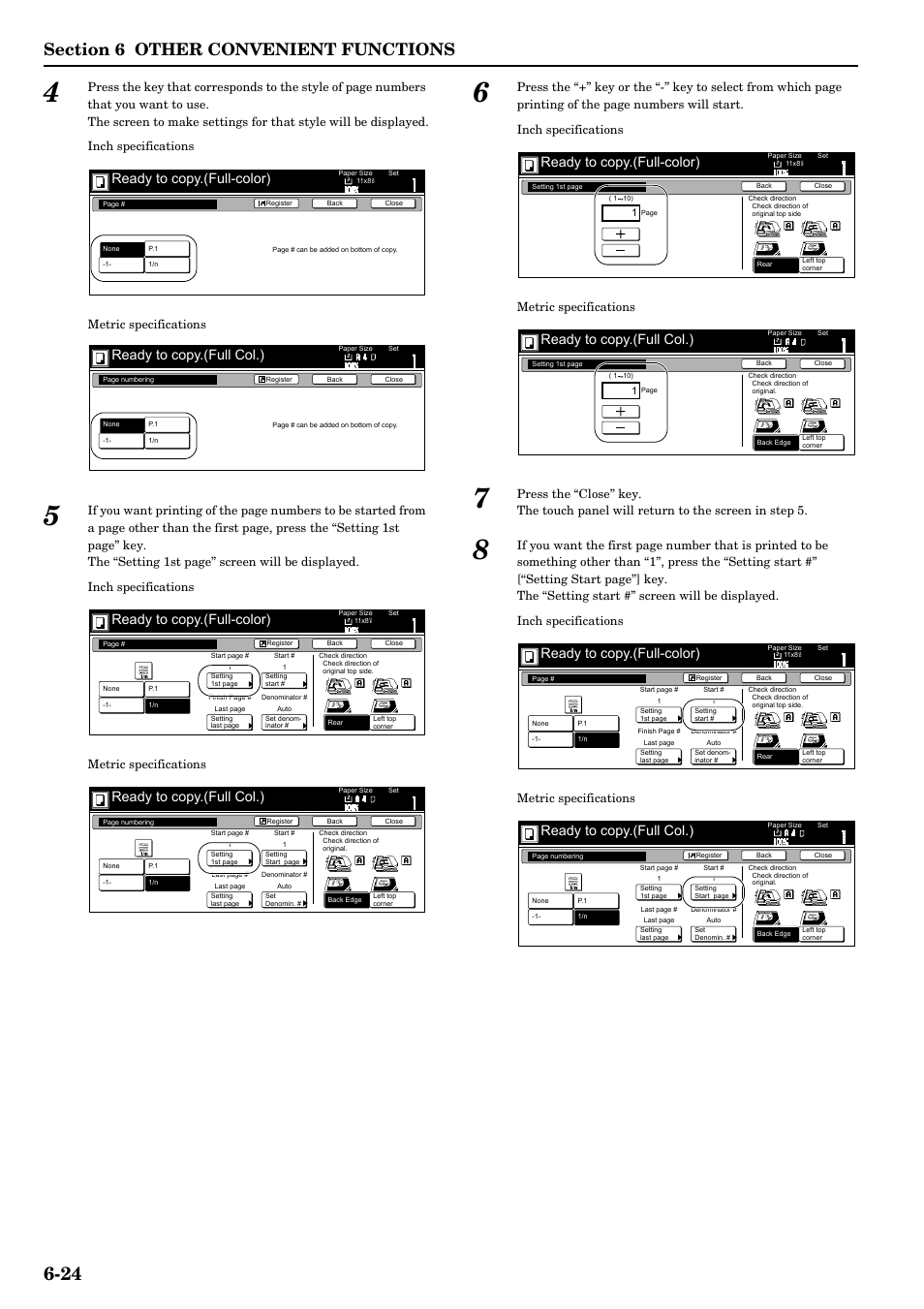 Ready to copy.(full-color), Ready to copy.(full col.) | TA Triumph-Adler DCC 2526 User Manual | Page 72 / 311