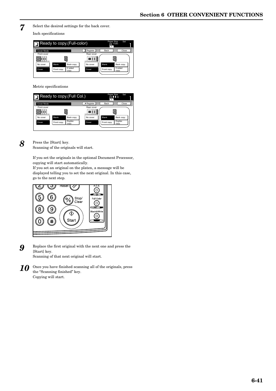 Ready to copy.(full-color), Ready to copy.(full col.) | TA Triumph-Adler DCC 2526 User Manual | Page 89 / 311