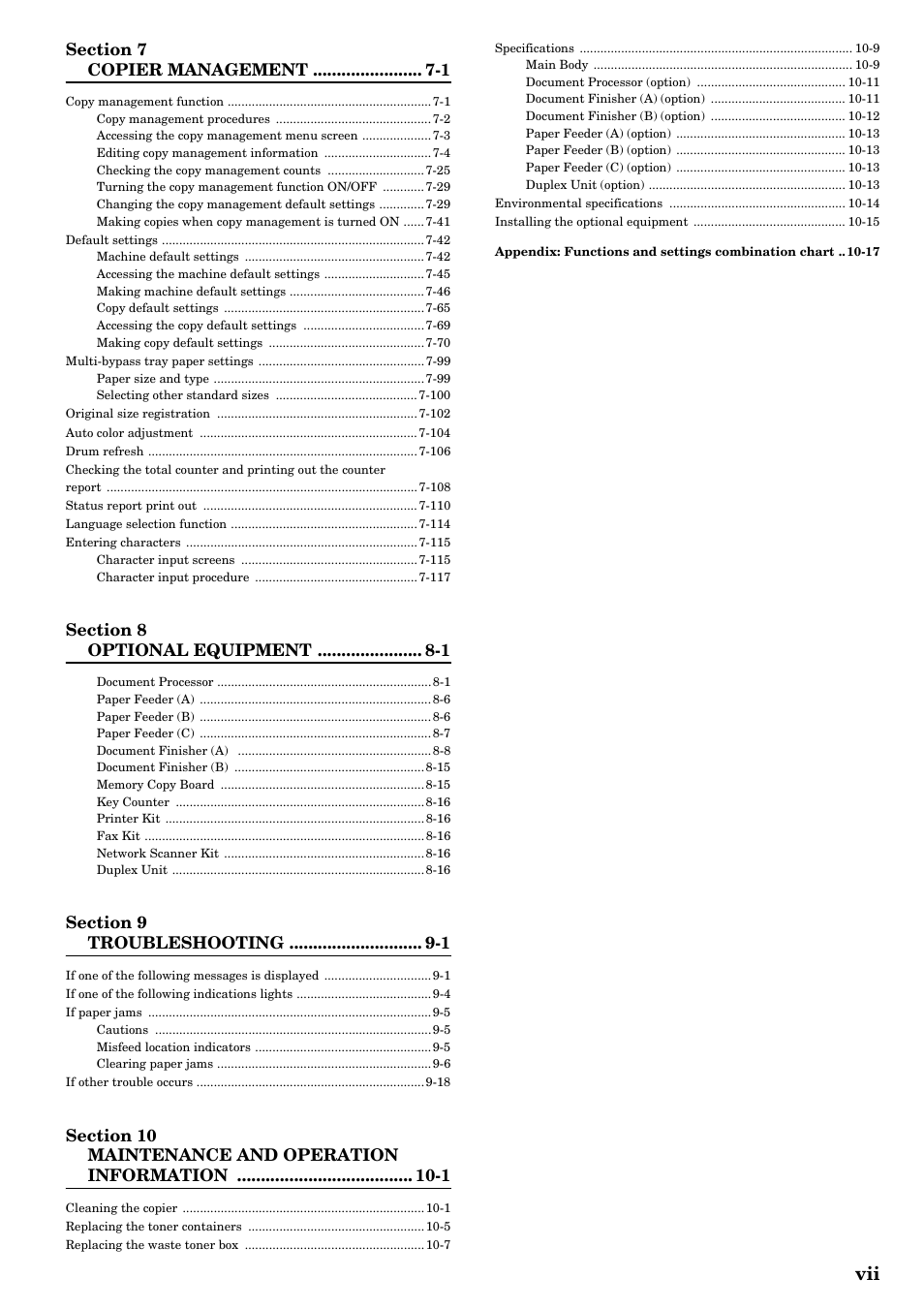 TA Triumph-Adler DCC 2526 User Manual | Page 9 / 311