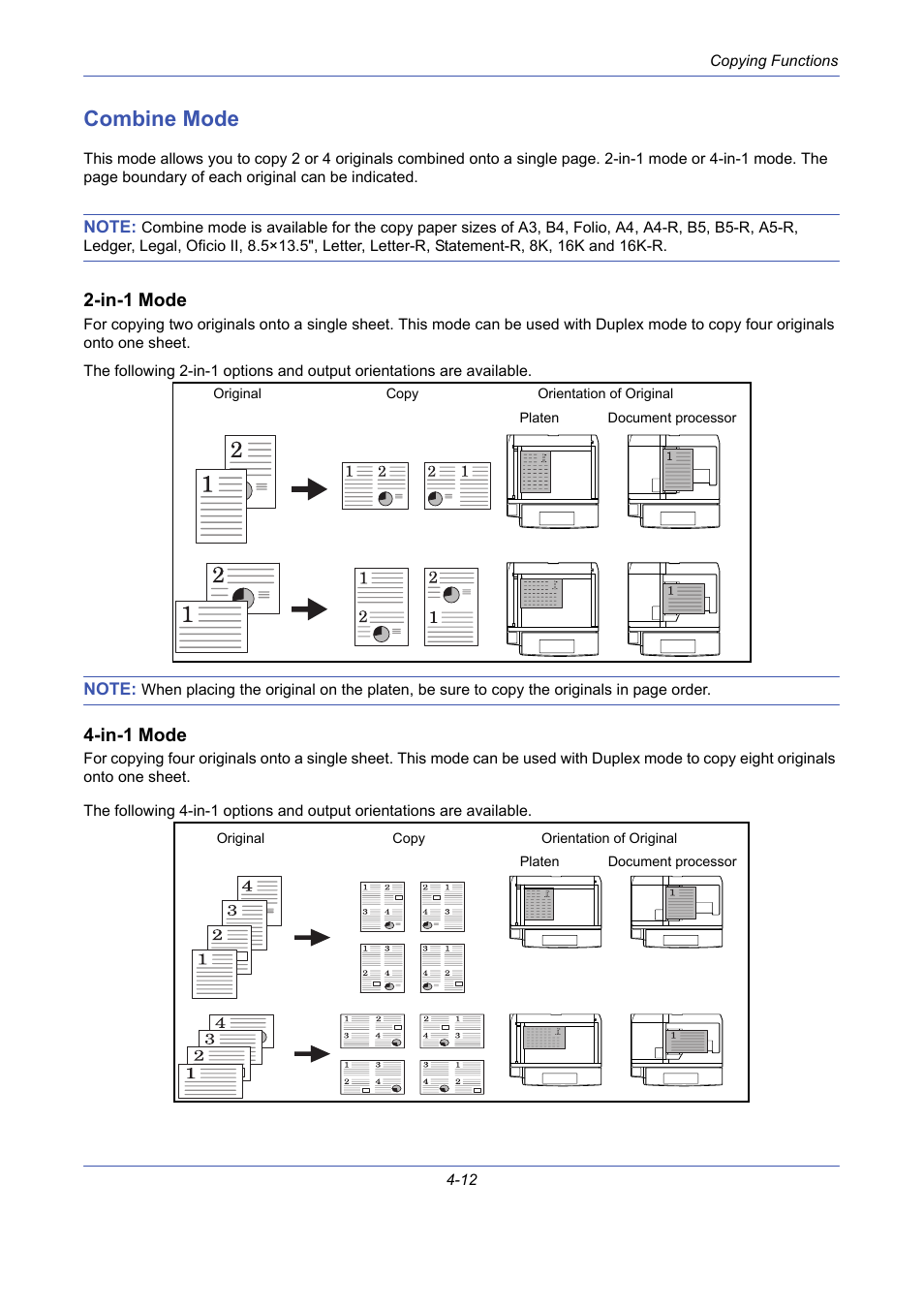 Combine mode, In-1 mode, Combine mode -12 | TA Triumph-Adler DCC 2725 User Manual | Page 134 / 436