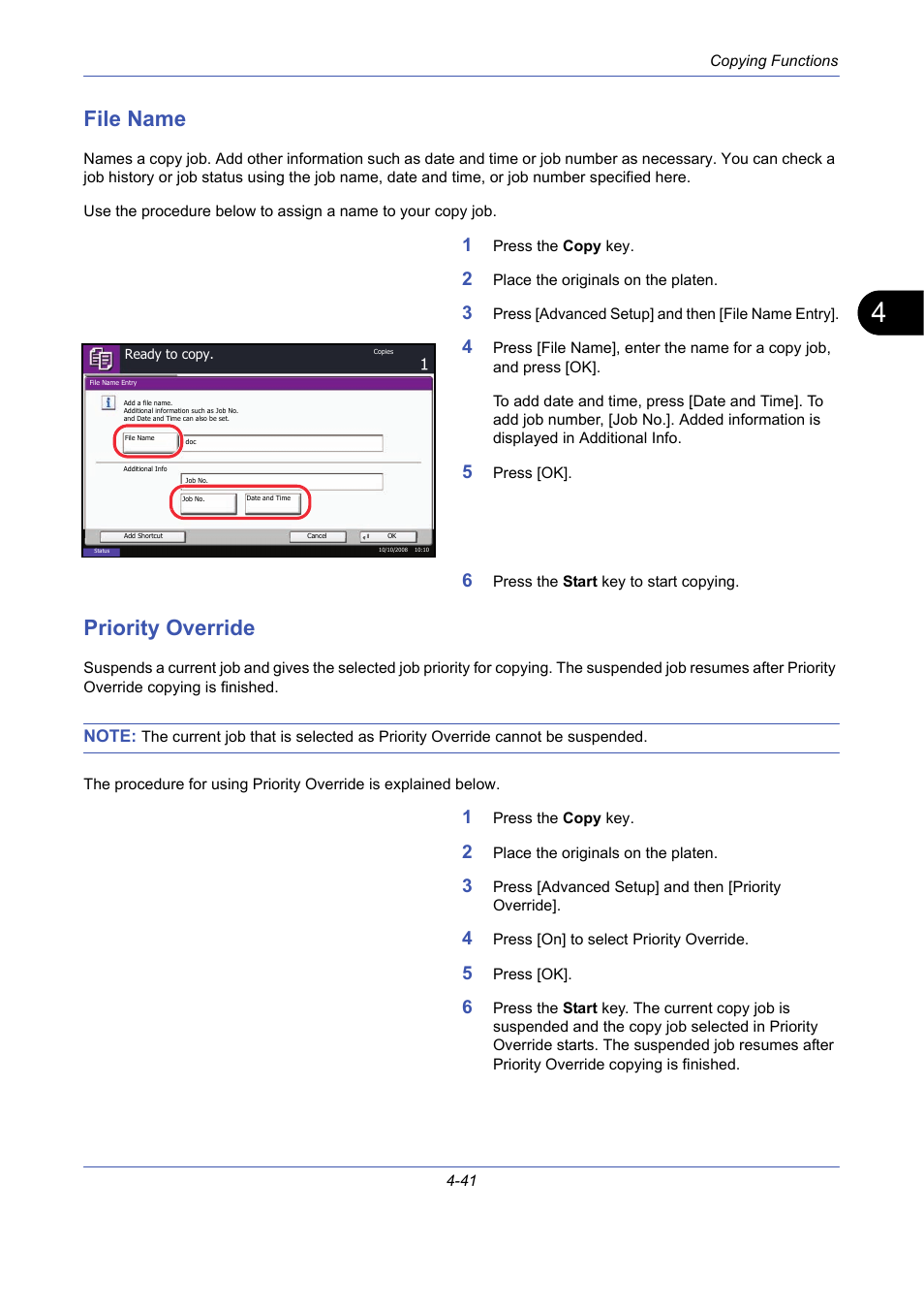 File name, Priority override, File name -41 priority override -41 | File name -41, Priority override -41 | TA Triumph-Adler DCC 2725 User Manual | Page 163 / 436